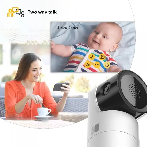 Kodak C525P 5" Video Baby Monitor Motorised Pan Tilt with Remote Access - Security Pet Dog Cat