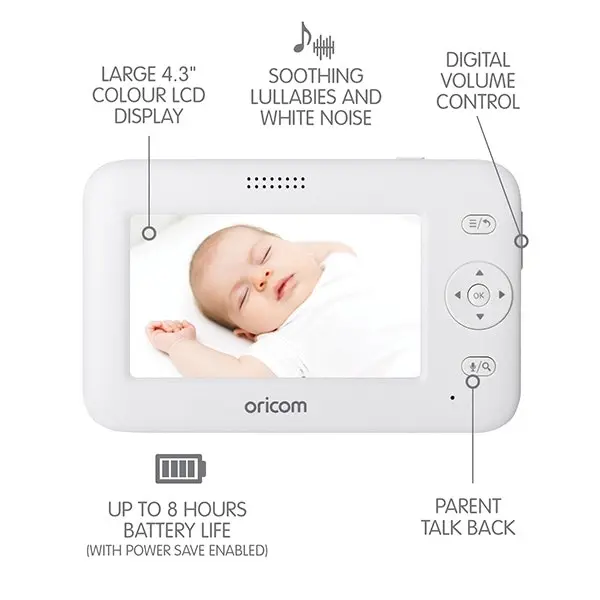 Oricom Secure SC740 Digital Video Baby Monitor with Motorised Pan Tilt Camera