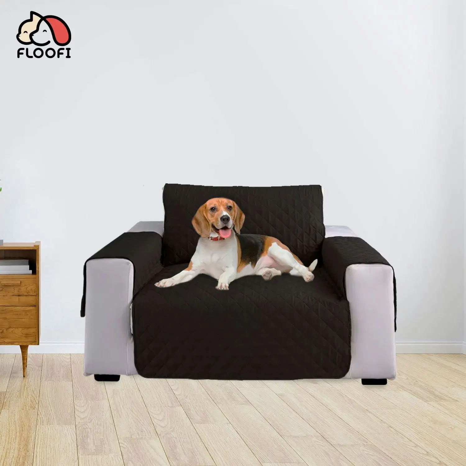 Floofi Pet Sofa Cover 1 Seat (Black)