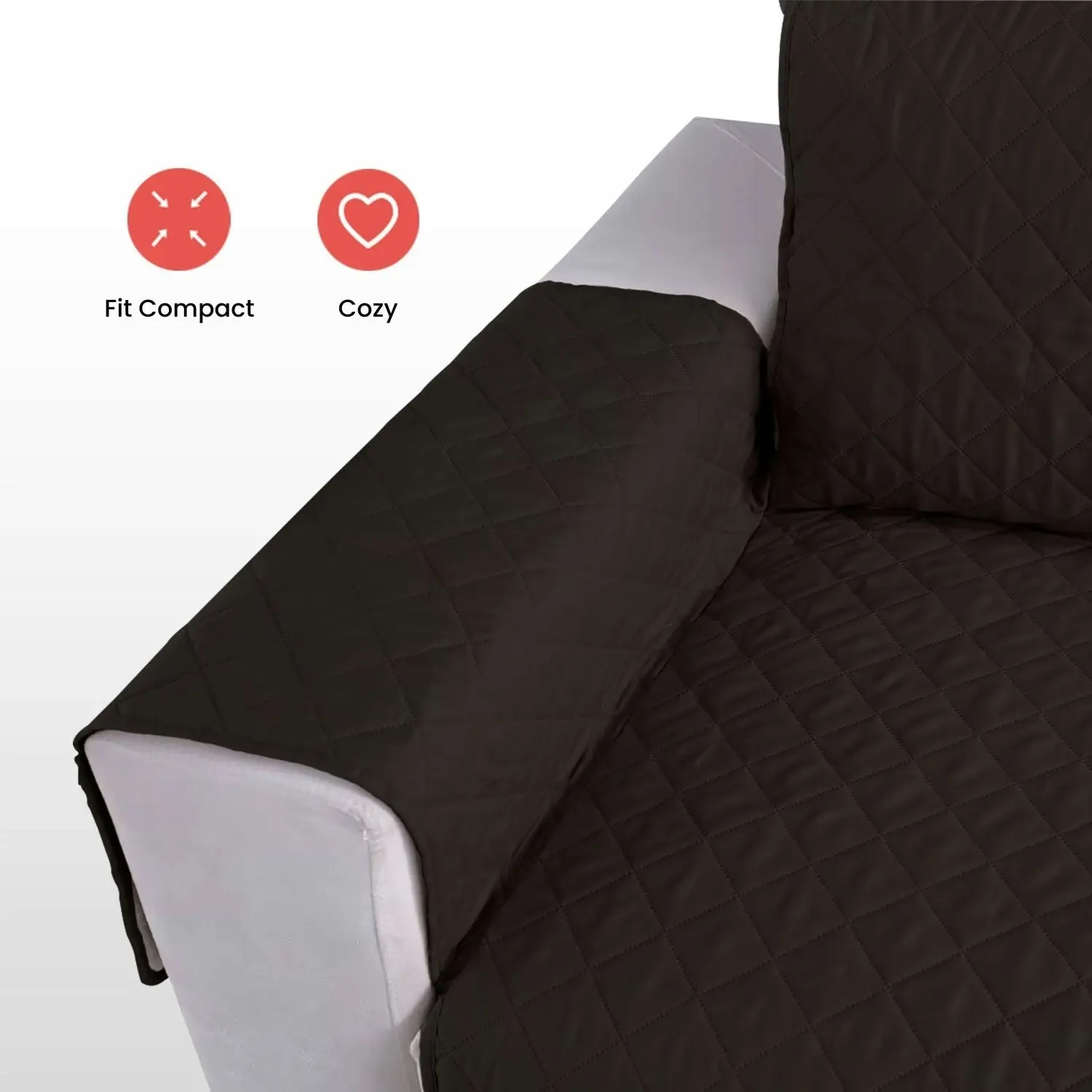 Floofi Pet Sofa Cover 1 Seat (Black)