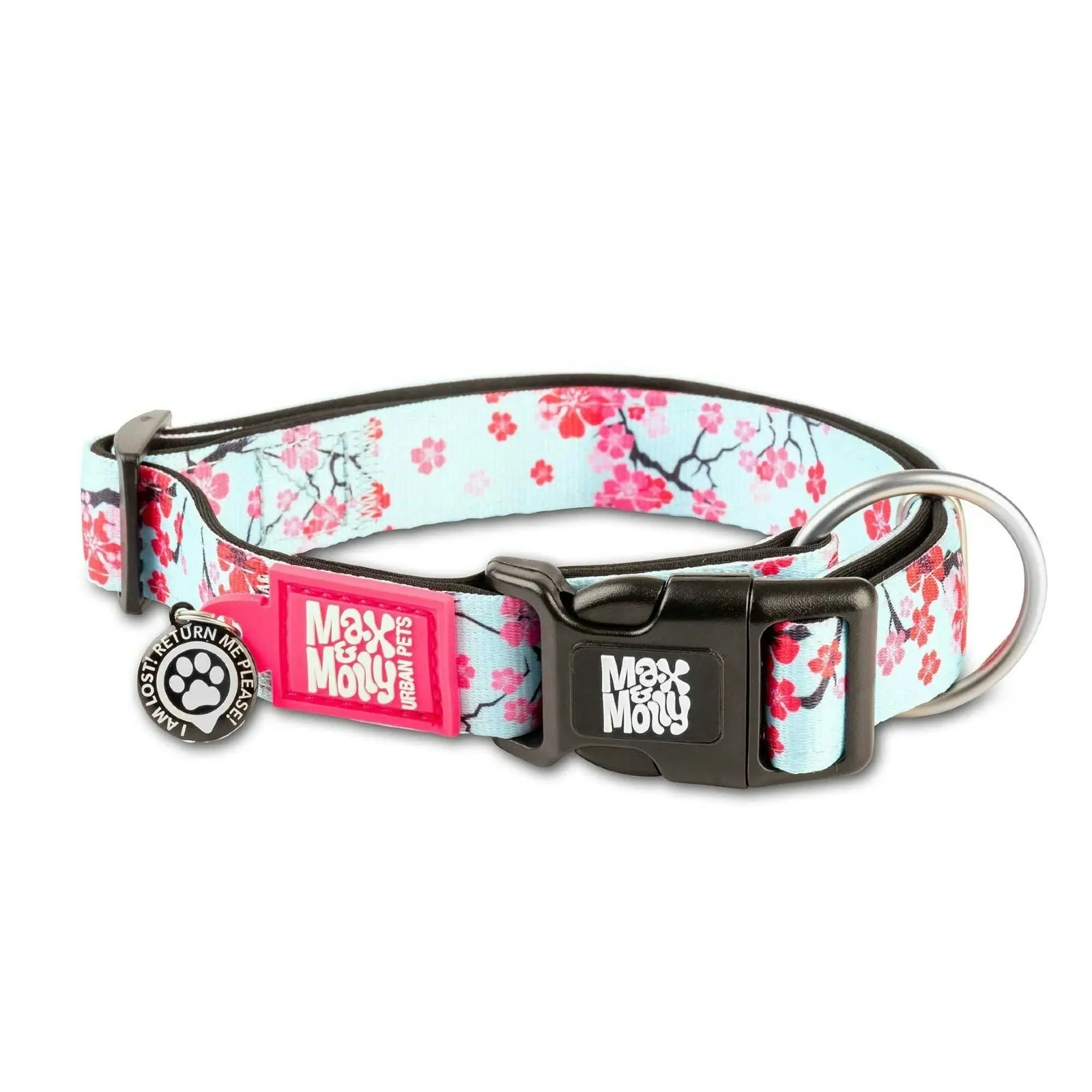 Max & Molly Dog Leash Cherry Bloom Design Small Waterproof 120 CM Short Leash