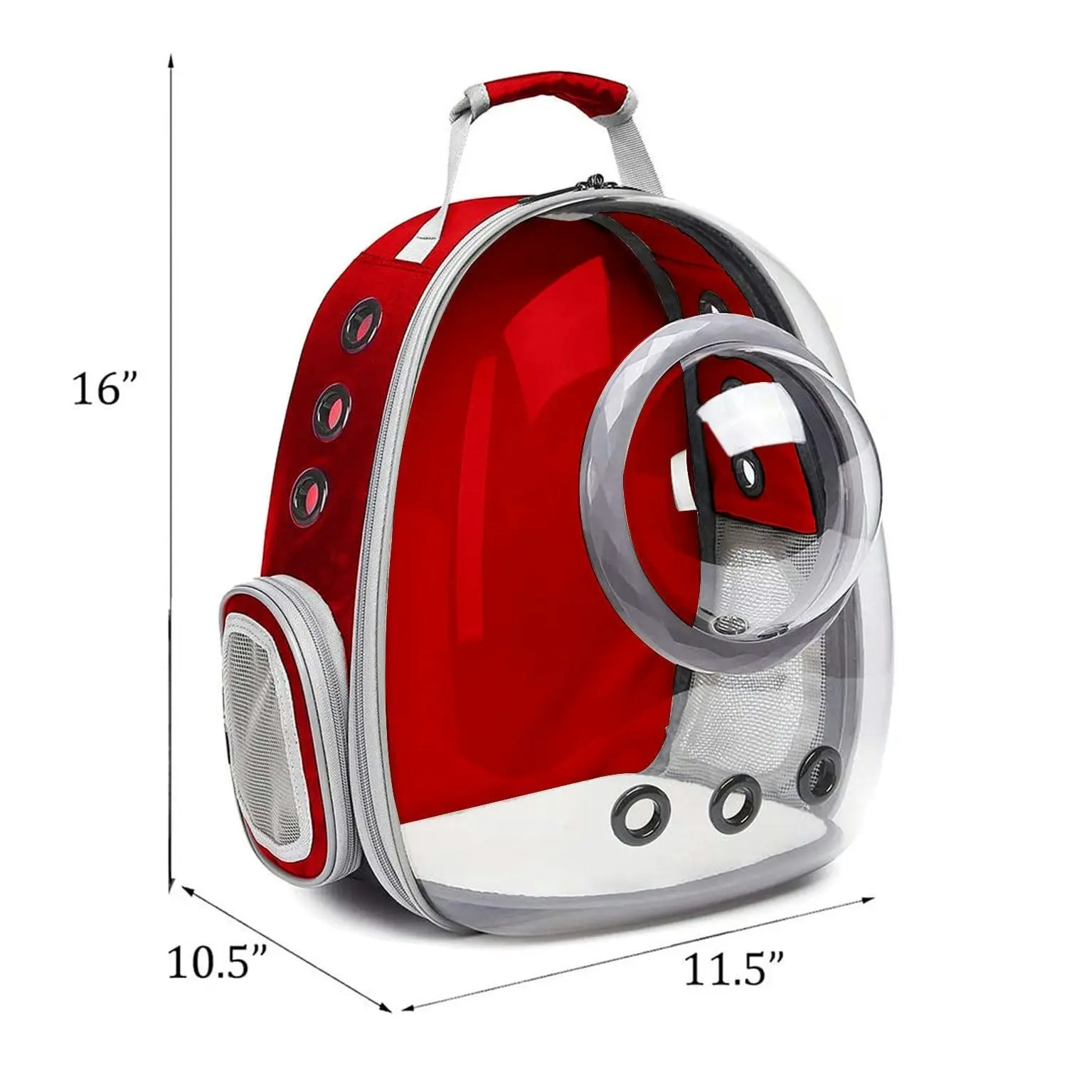 Floofi Space Capsule Backpack Pet Cat Puppy Bag (Red)