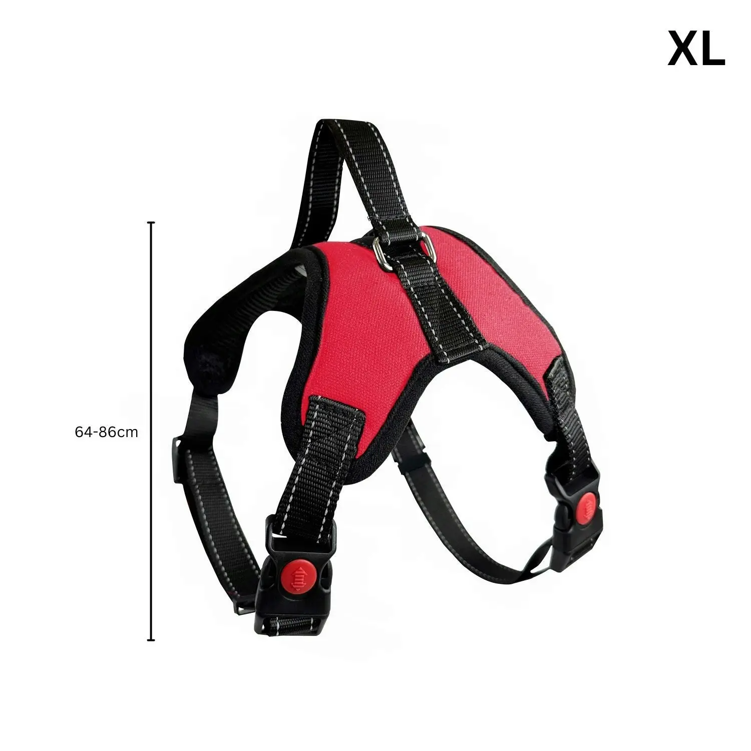 Floofi Dog Harness L Size (Large, Red)