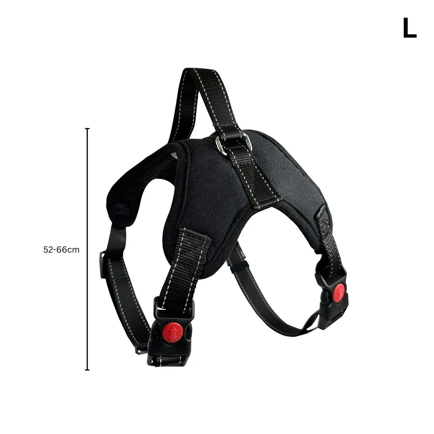 Floofi Dog Harness M Size (Medium, Black)