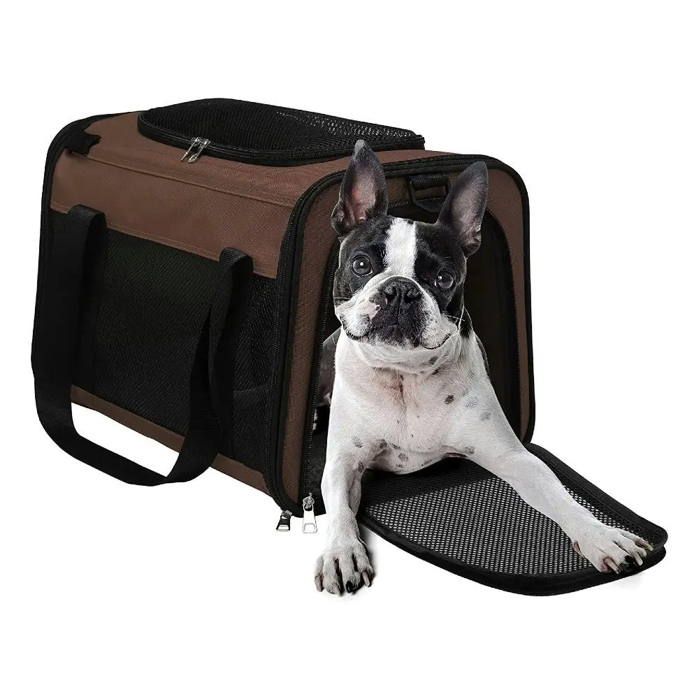 Floofi Portable Pet Carrier M Size (Medium, Brown)