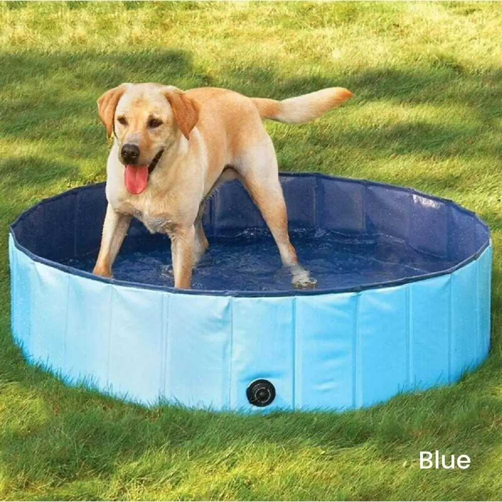 Floofi Leak-proof Blue Foldable 120cmx30cm PVC Pet Swimming Pool