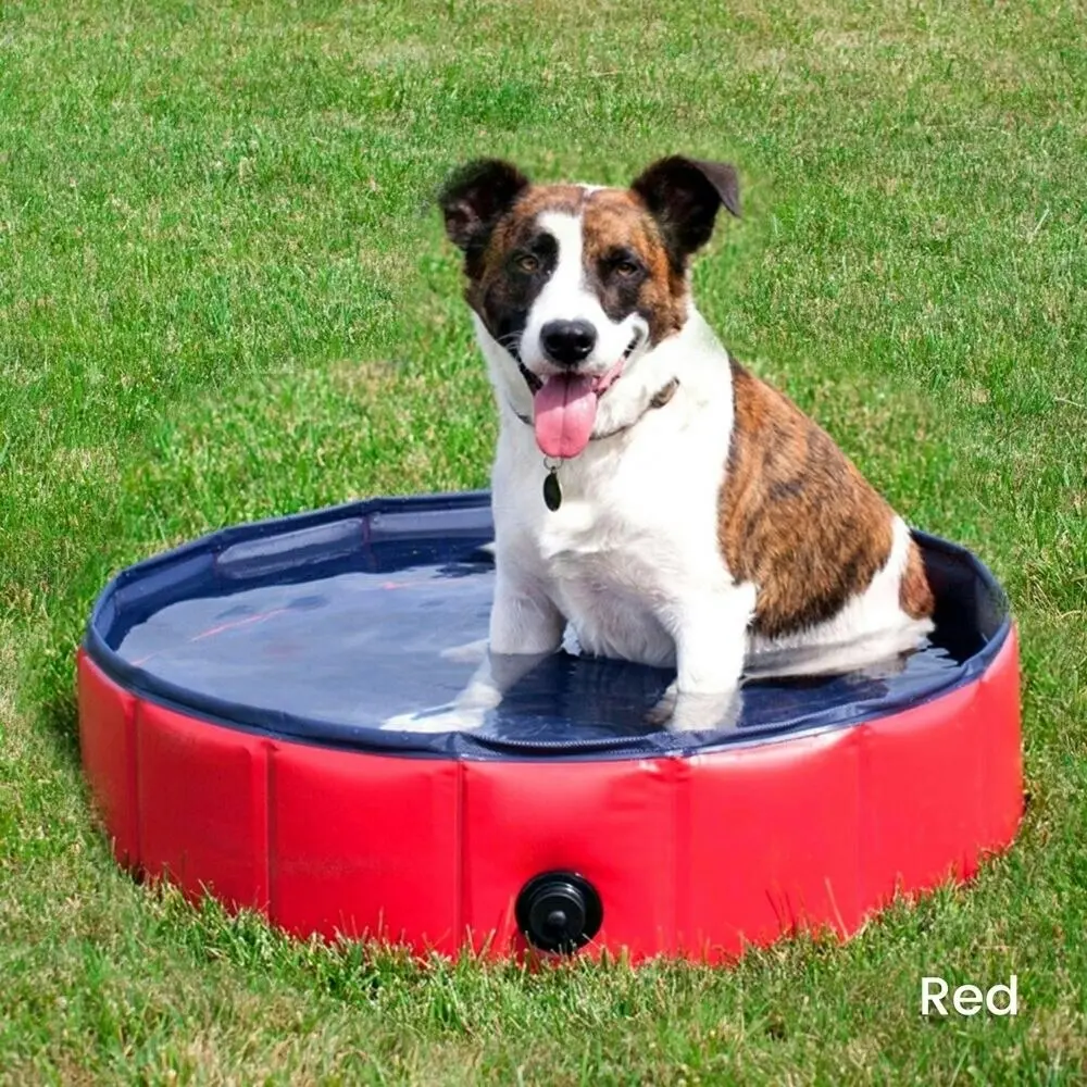 Floofi Pet Pool 120cm*30cm XL (Extra Large, Red)