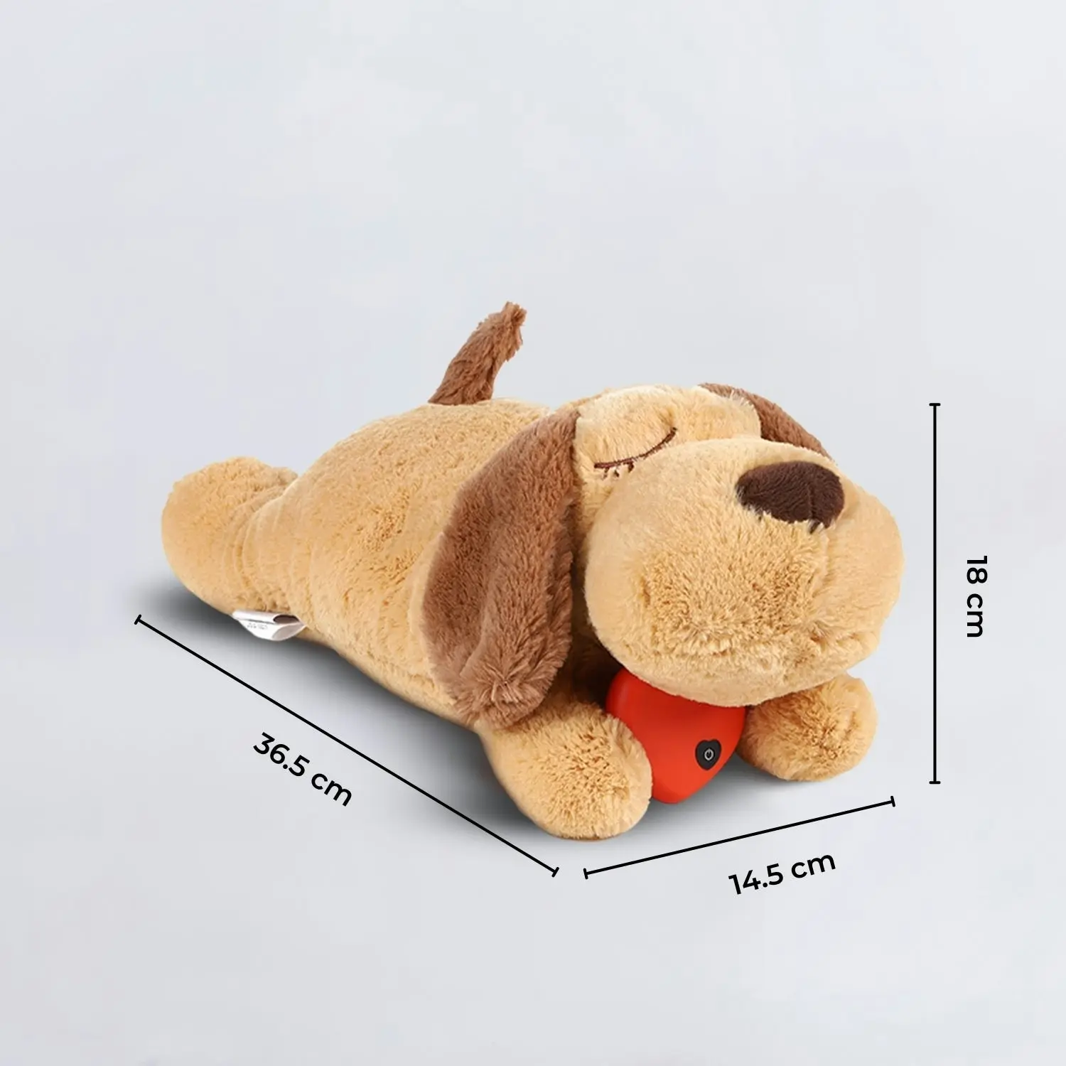 Floofi Heartbeat Soft Plush Sleeping Buddy Pet Dog Anxiety Behavioral Aid Yellow