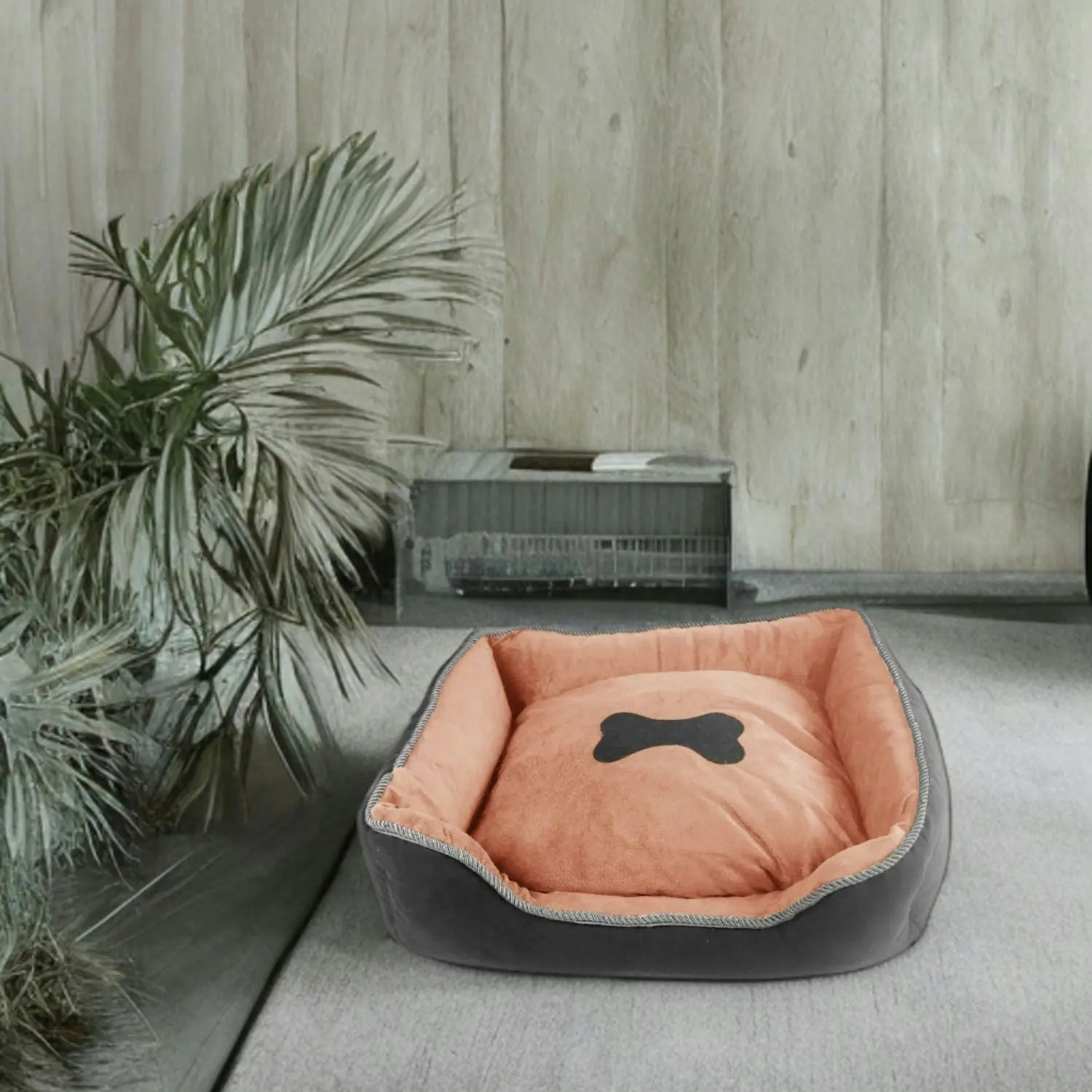 Floofi Pet Sofa Cushion Dog Bed L (Large, Grey)