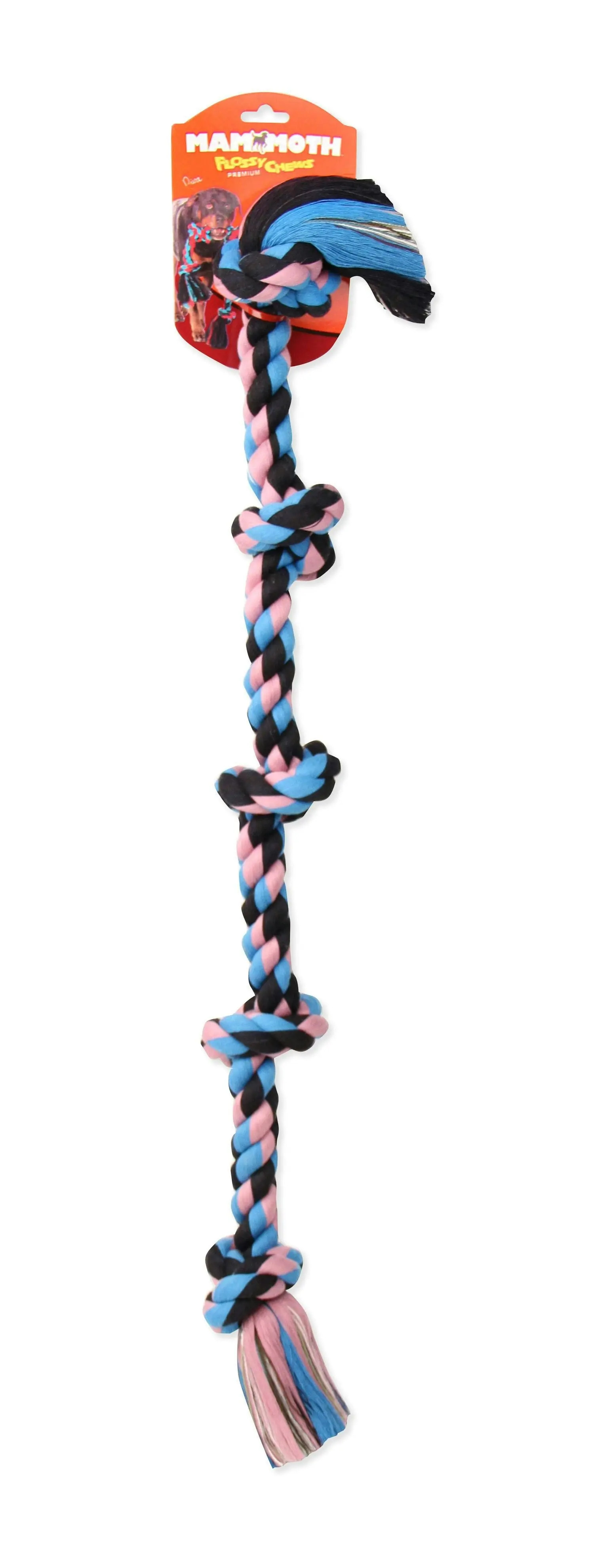 Flossy Chews Braidys 5 Knot Tug XLARGE 91cm Assorted Colour