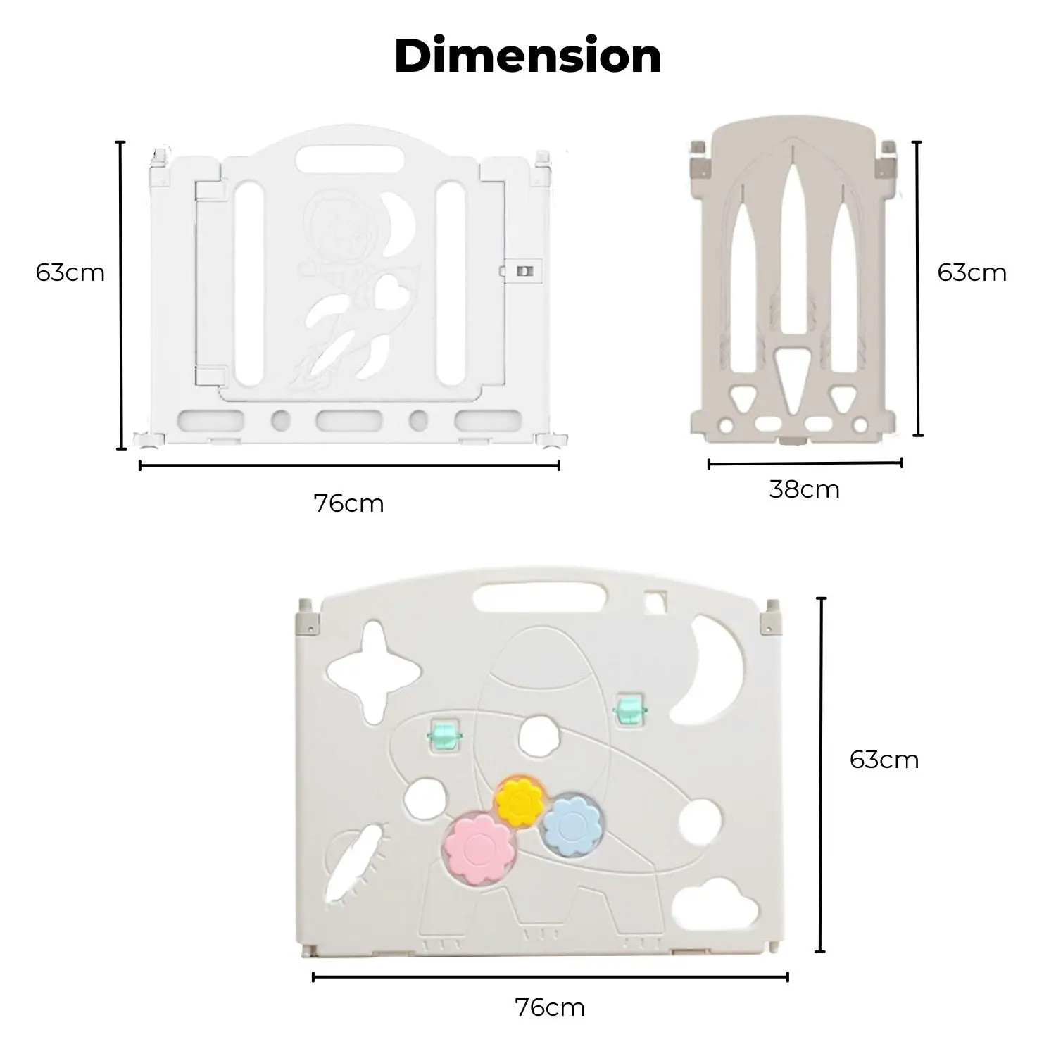 Gominimo Foldable Baby Playpen with 16 Panels Toddler Safety Activity Center