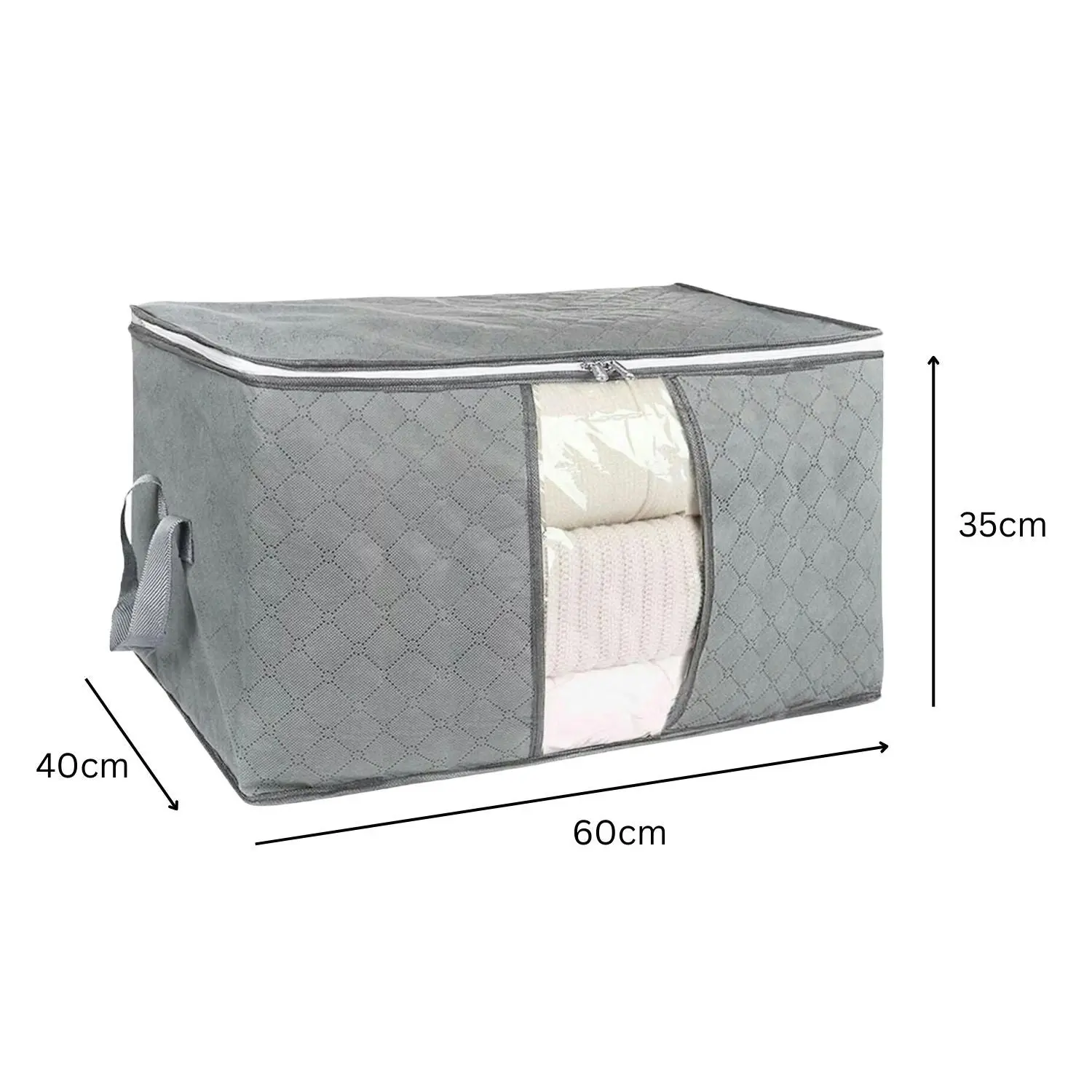 Gominimo 5PCS 90L Large Clothes Storage Bag Home Organizer Zipper Box Bag