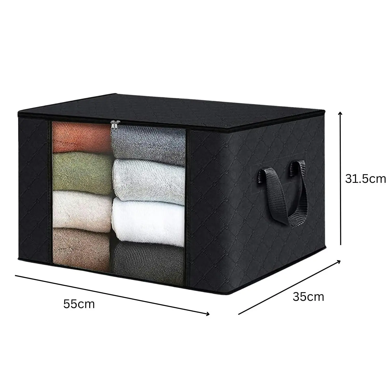 Gominimo 6 Pack 90L Large Clothes Storage Bag Home Organizer Zipper Box Bag