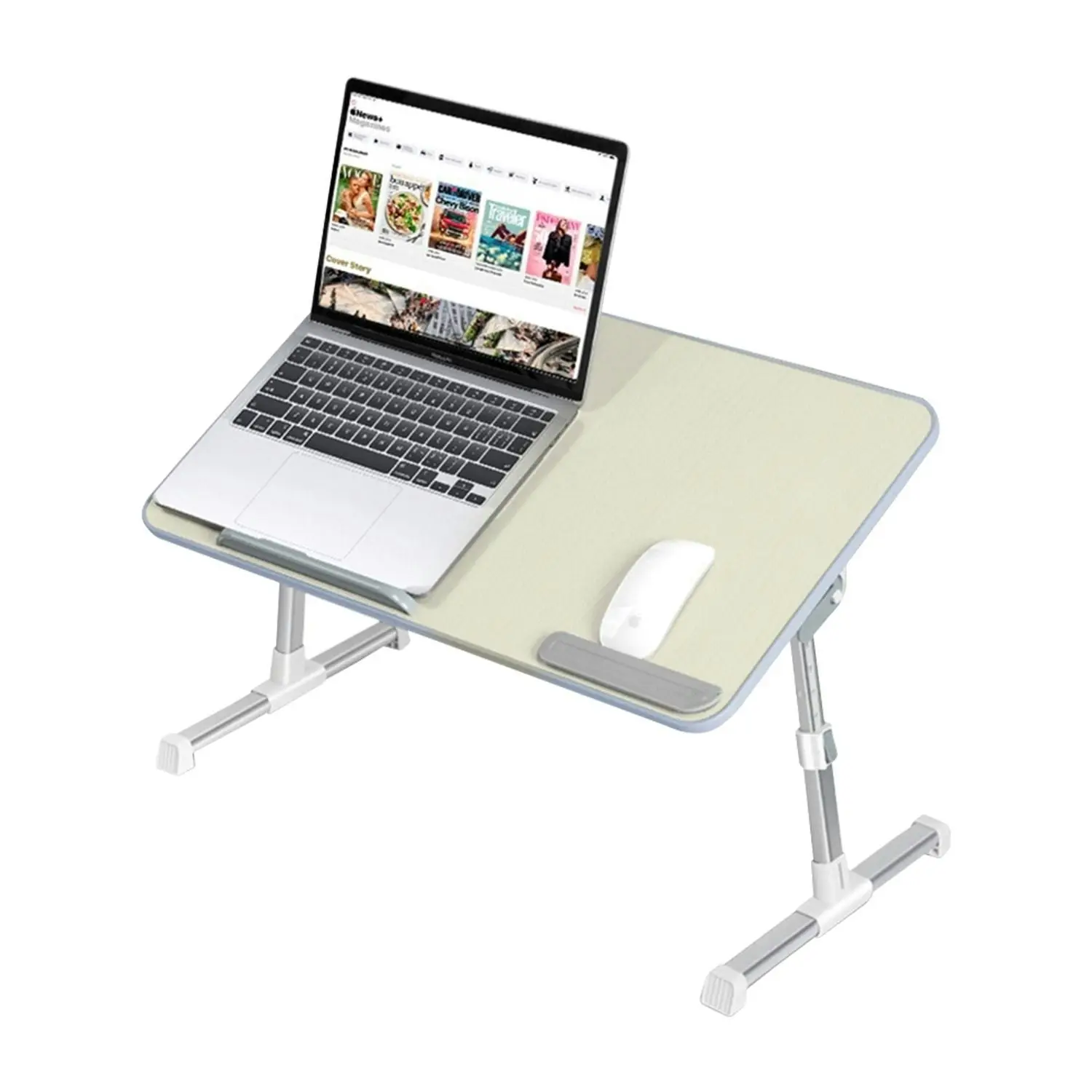 Ekkio Adjustable Laptop Bed Table, Portable Standing Desk, Foldable Sofa Breakfast Tray, Notebook Stand Reading Holder for Couch Floor Kids