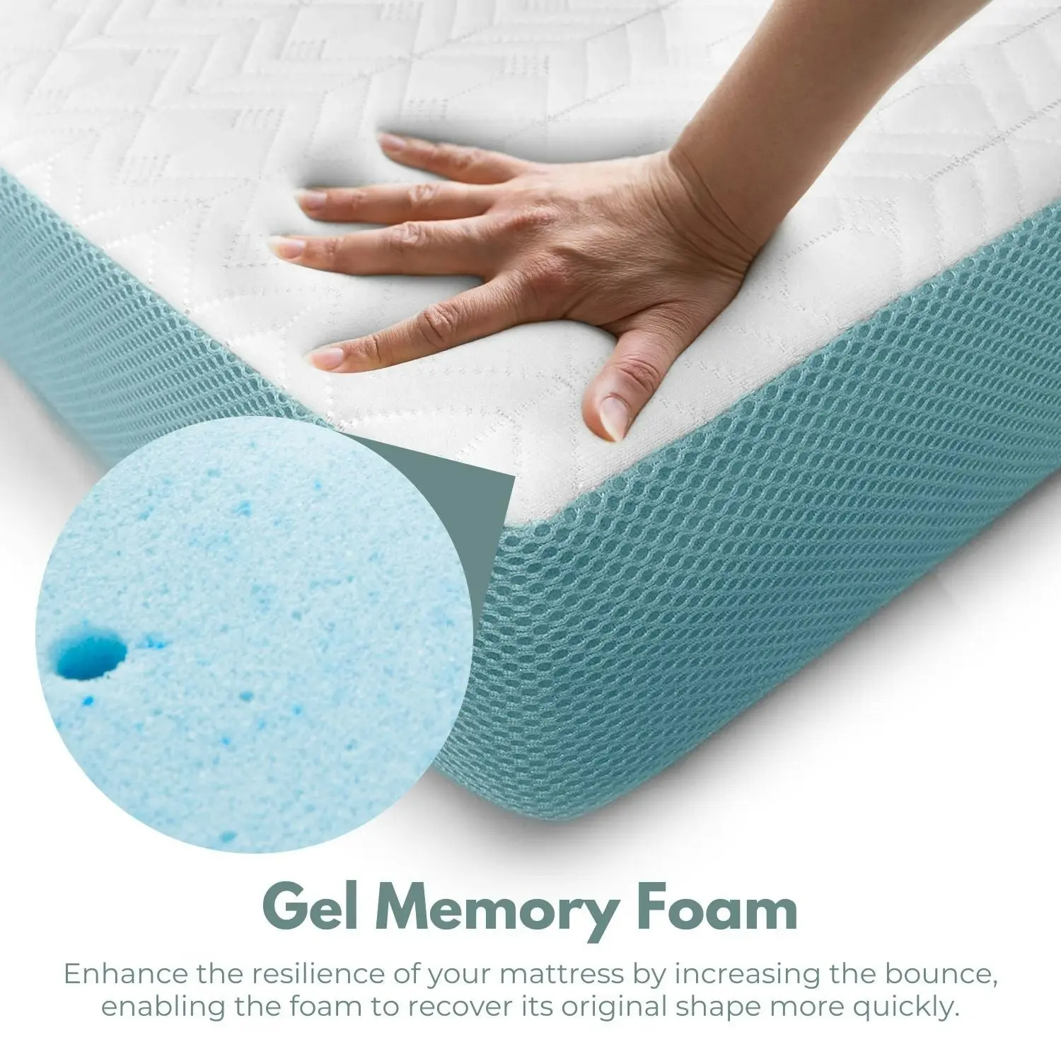 Gominimo Mattress Topper Twin  Single Size Bed ( 10cm Thick , 188cm x 97cm ) Dual Layer Memory Foam