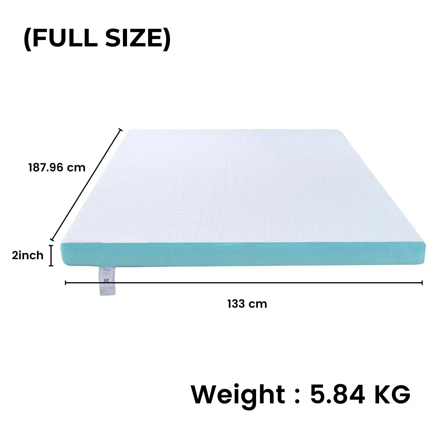 Gominimo Dual Layer Mattress Bed Topper 2-inch Gel Infused Memory Foam Double