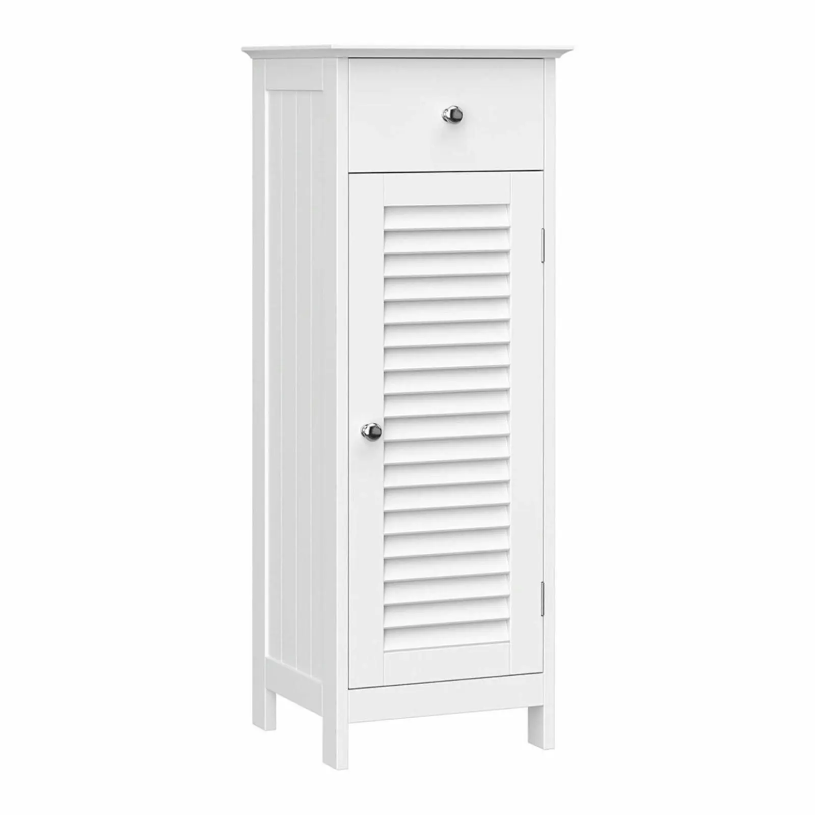 VASAGLE Bathroom Laundry Kitchen Tallboy Storage Cupboard Floor Corner Cabinet - White