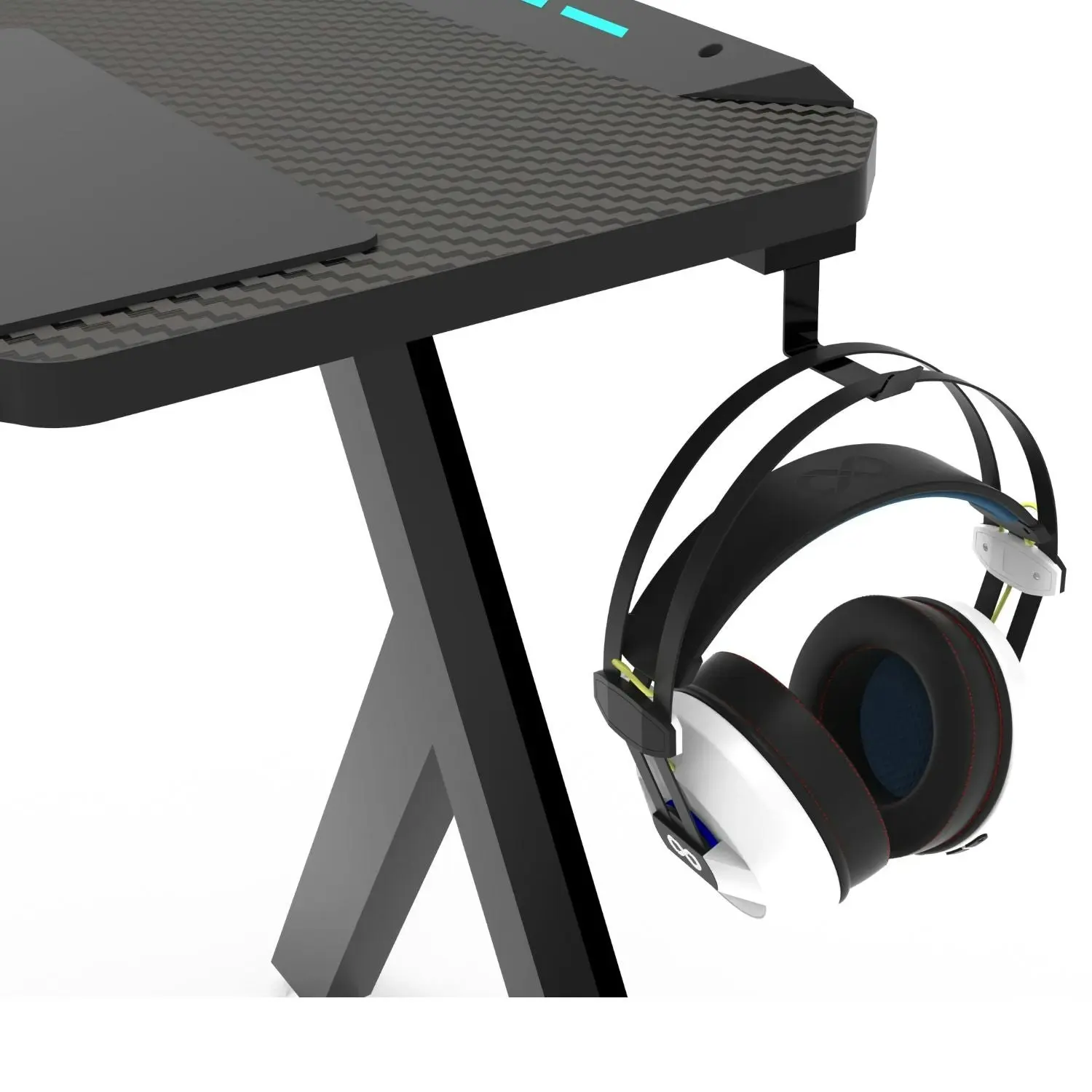 Ekkio RGB Gaming Desk Y Shape 140cm - Black