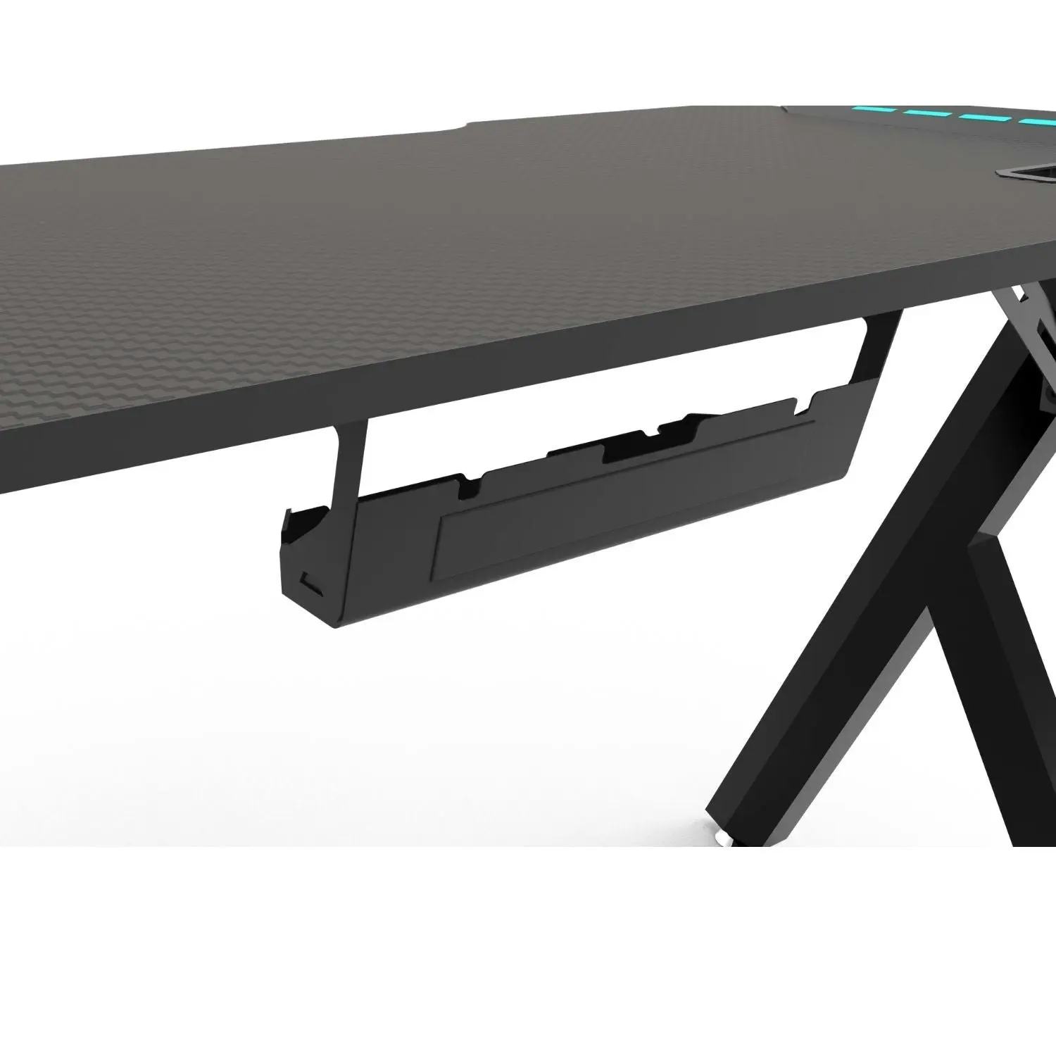 Ekkio RGB Gaming Desk Y Shape 140cm - Black