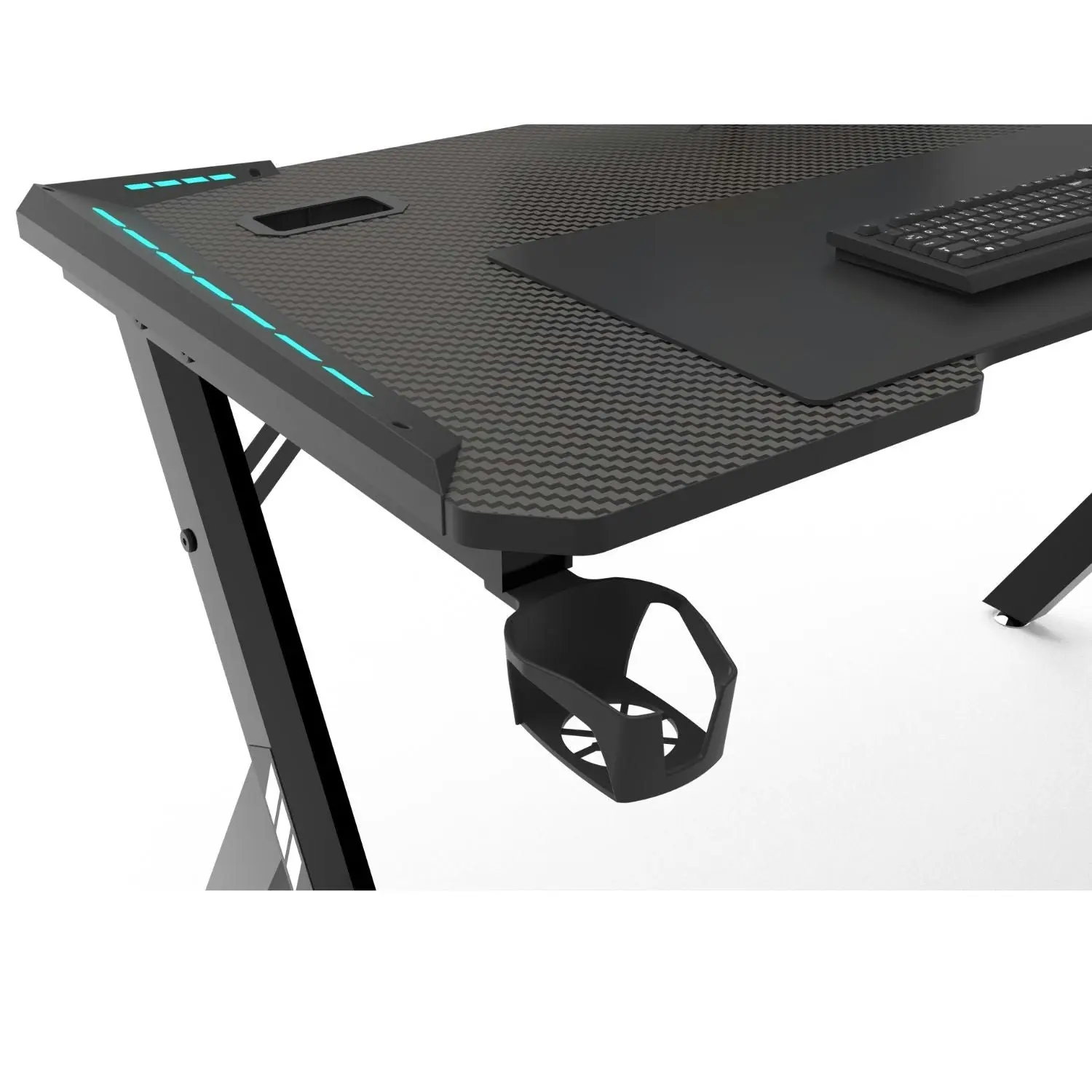 Ekkio RGB Gaming Desk Y Shape 140cm - Black