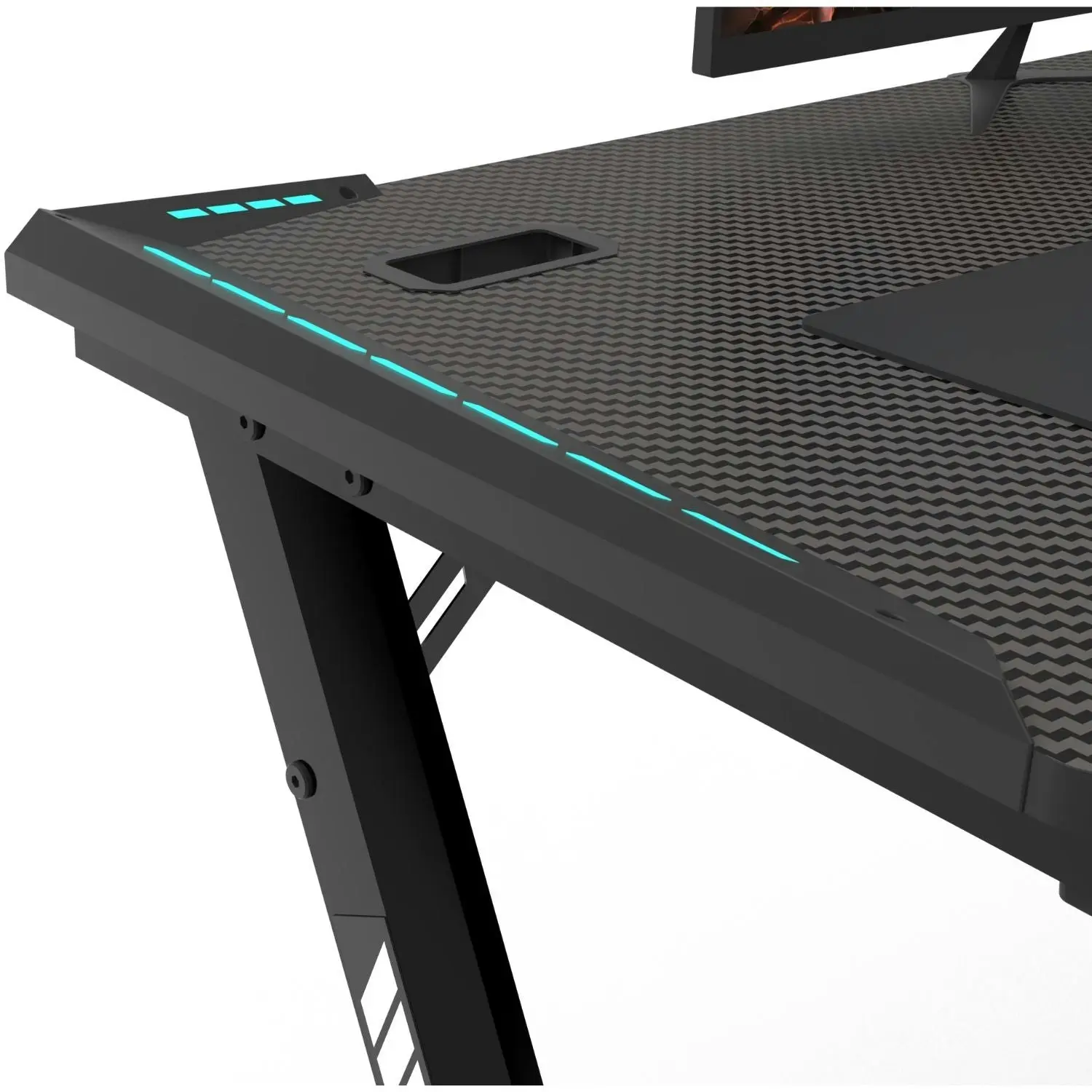 Ekkio RGB Gaming Desk Y Shape 140cm - Black