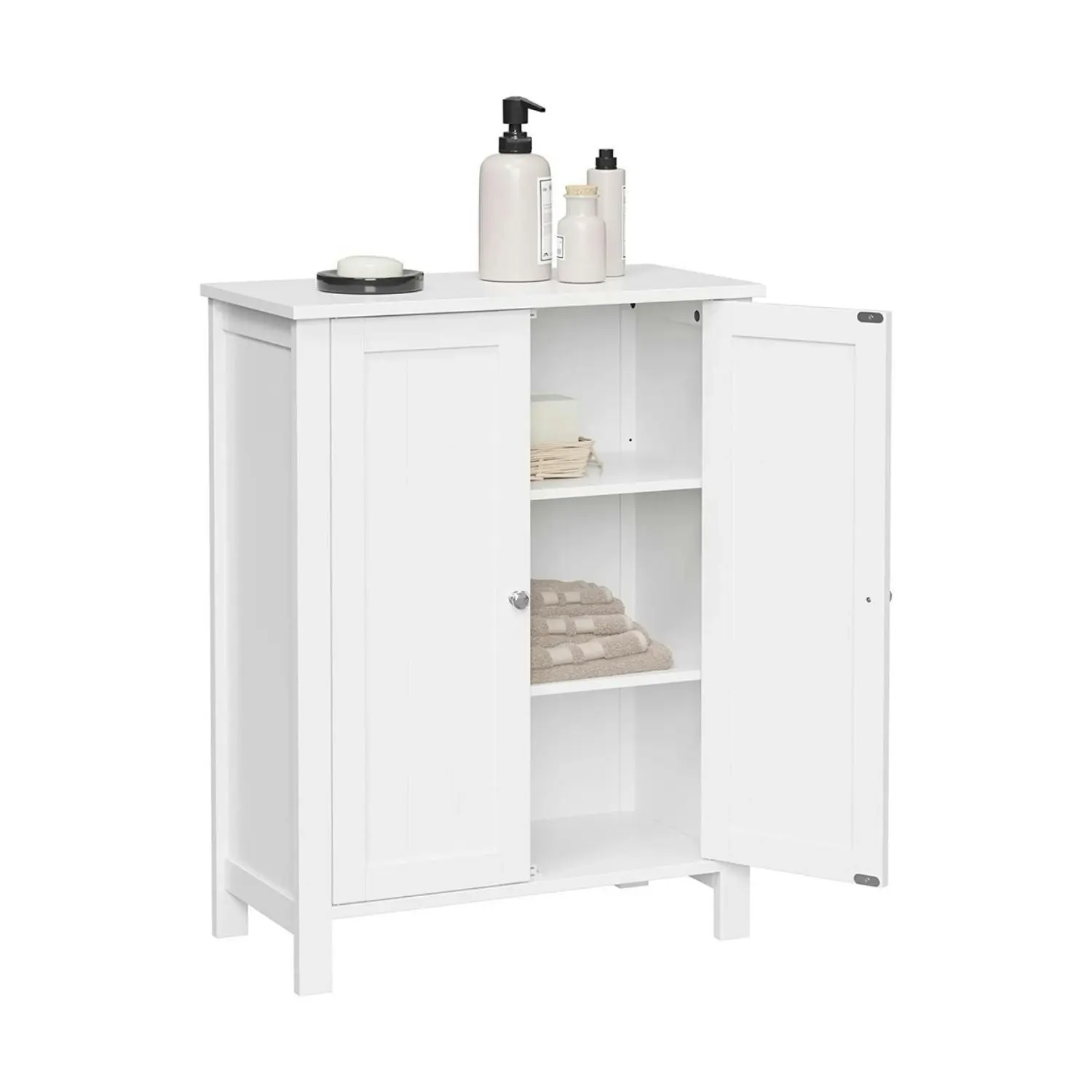 VASAGLE Tallboy Cupboard Floor Cabinet - 2 Door