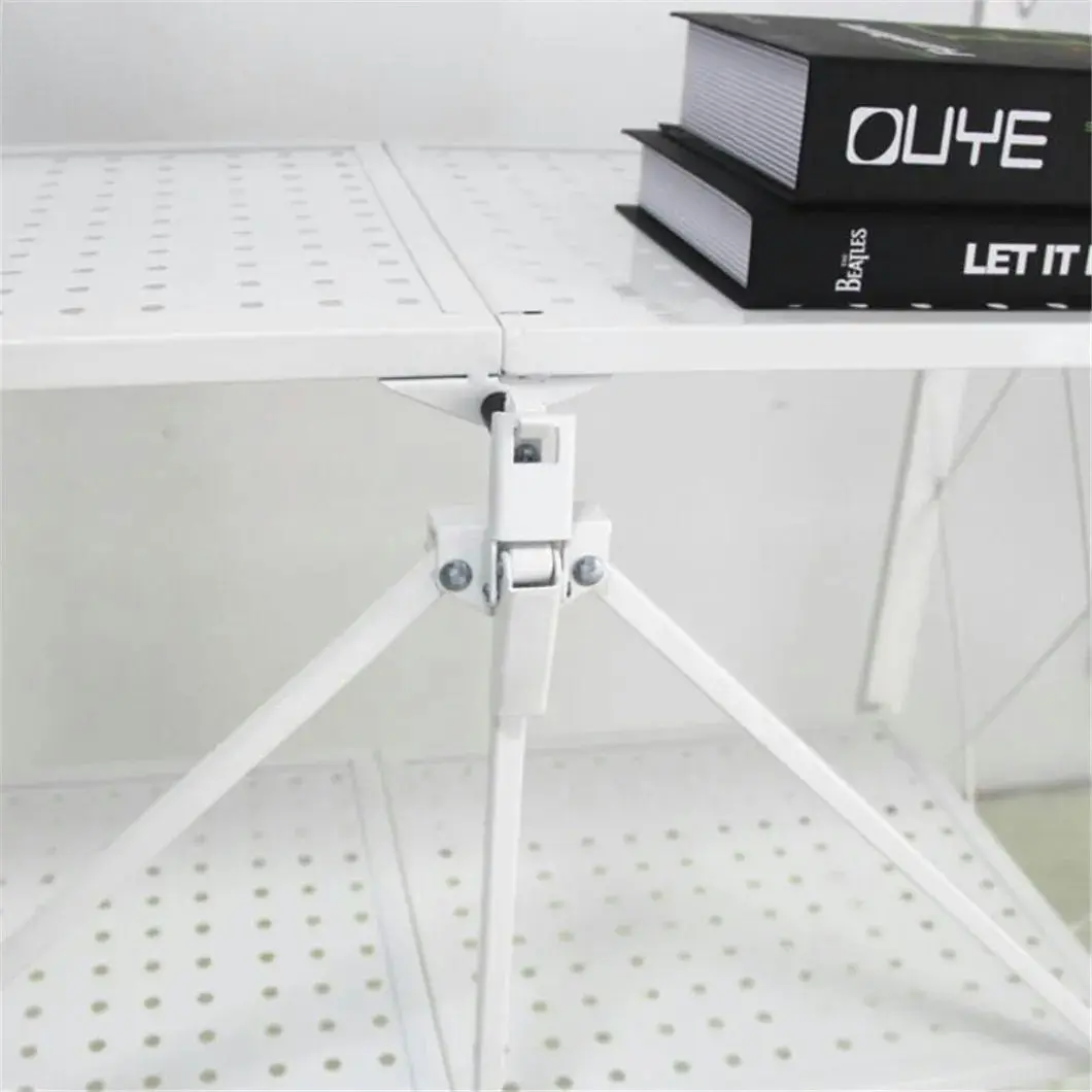 Ekkio 3 Tier Foldable Collapsible Kitchen Display Rack Storage Shelf - White