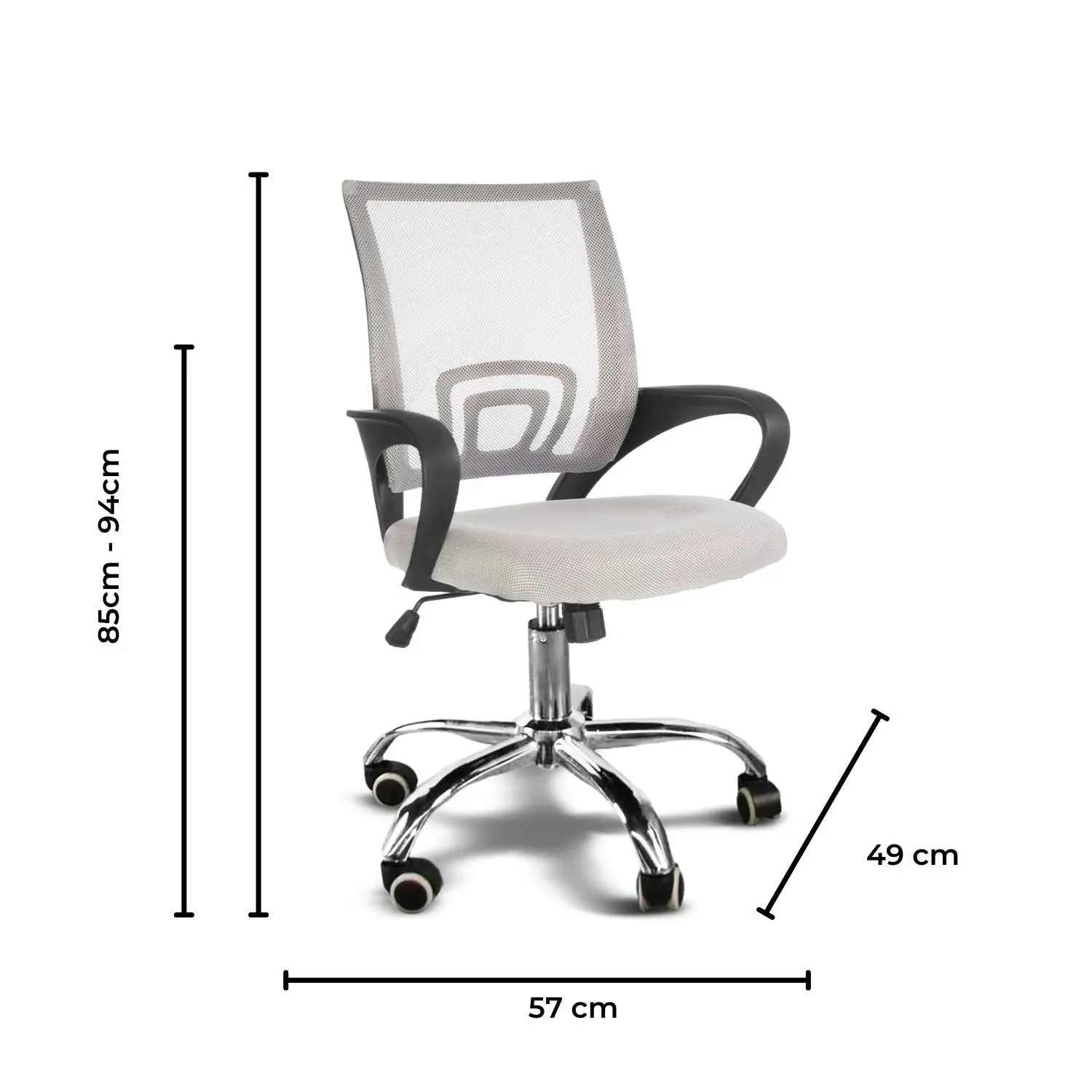 Ekkio Ergonomic Mid Back Mesh Executive Gaming Office Chair - Grey