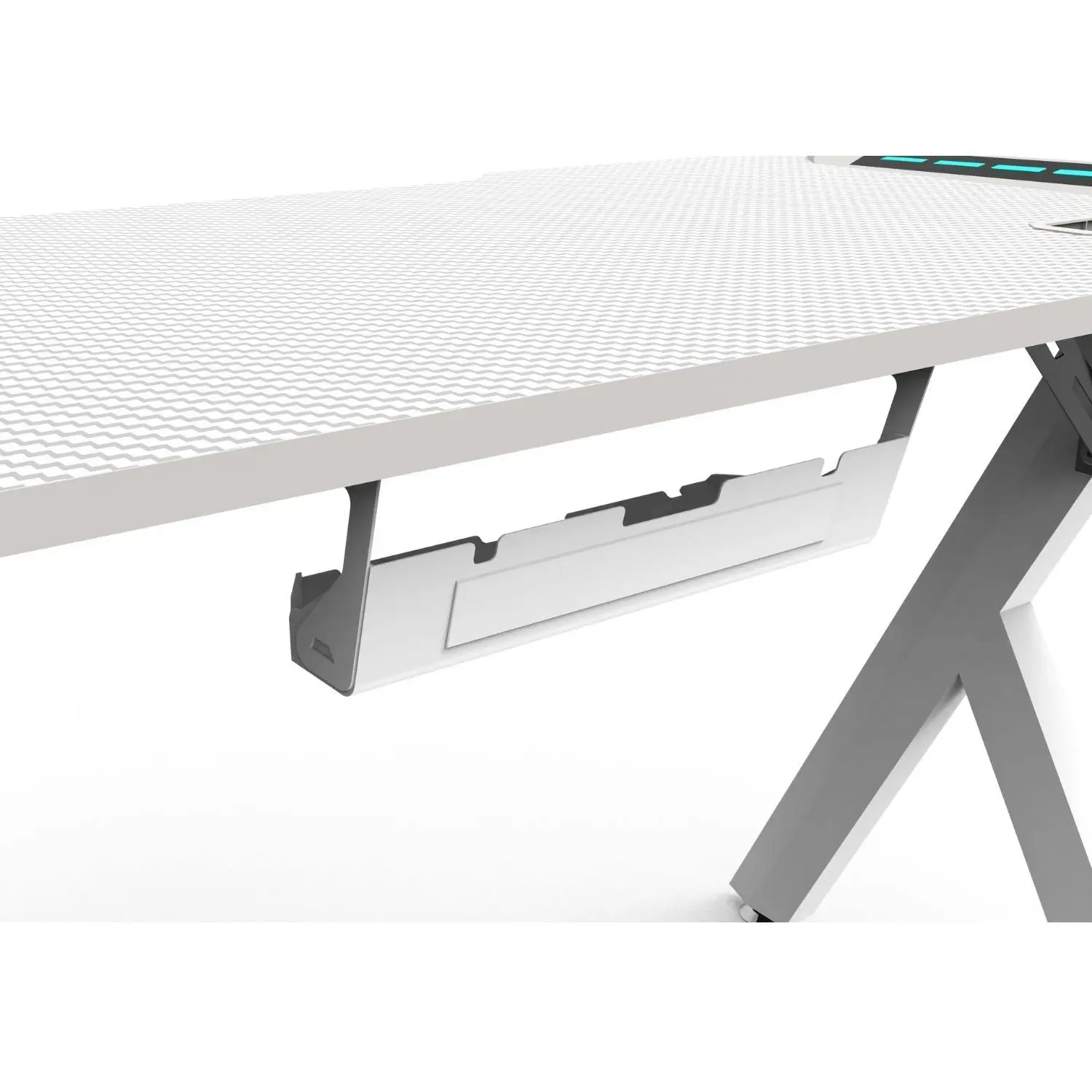 Ekkio RGB Gaming Desk Y Shape 140cm - White