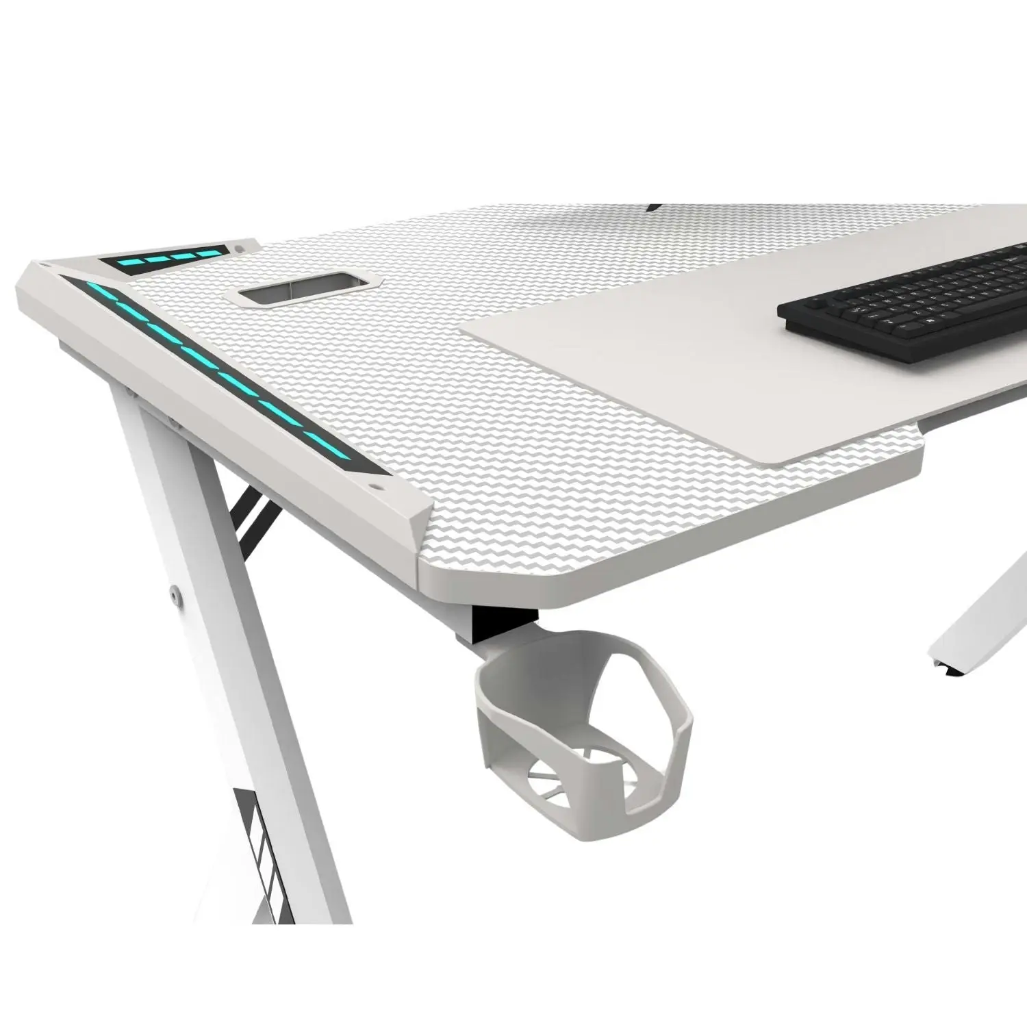 Ekkio RGB Gaming Desk Y Shape 140cm - White