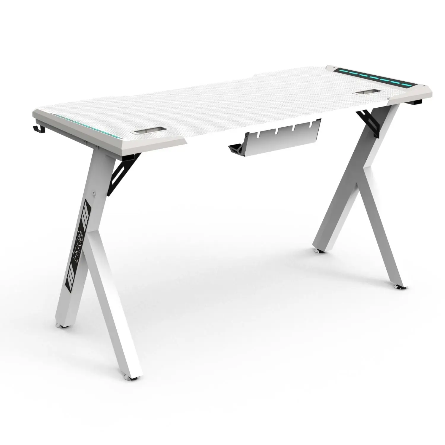 Ekkio RGB Gaming Desk Y Shape 140cm - White