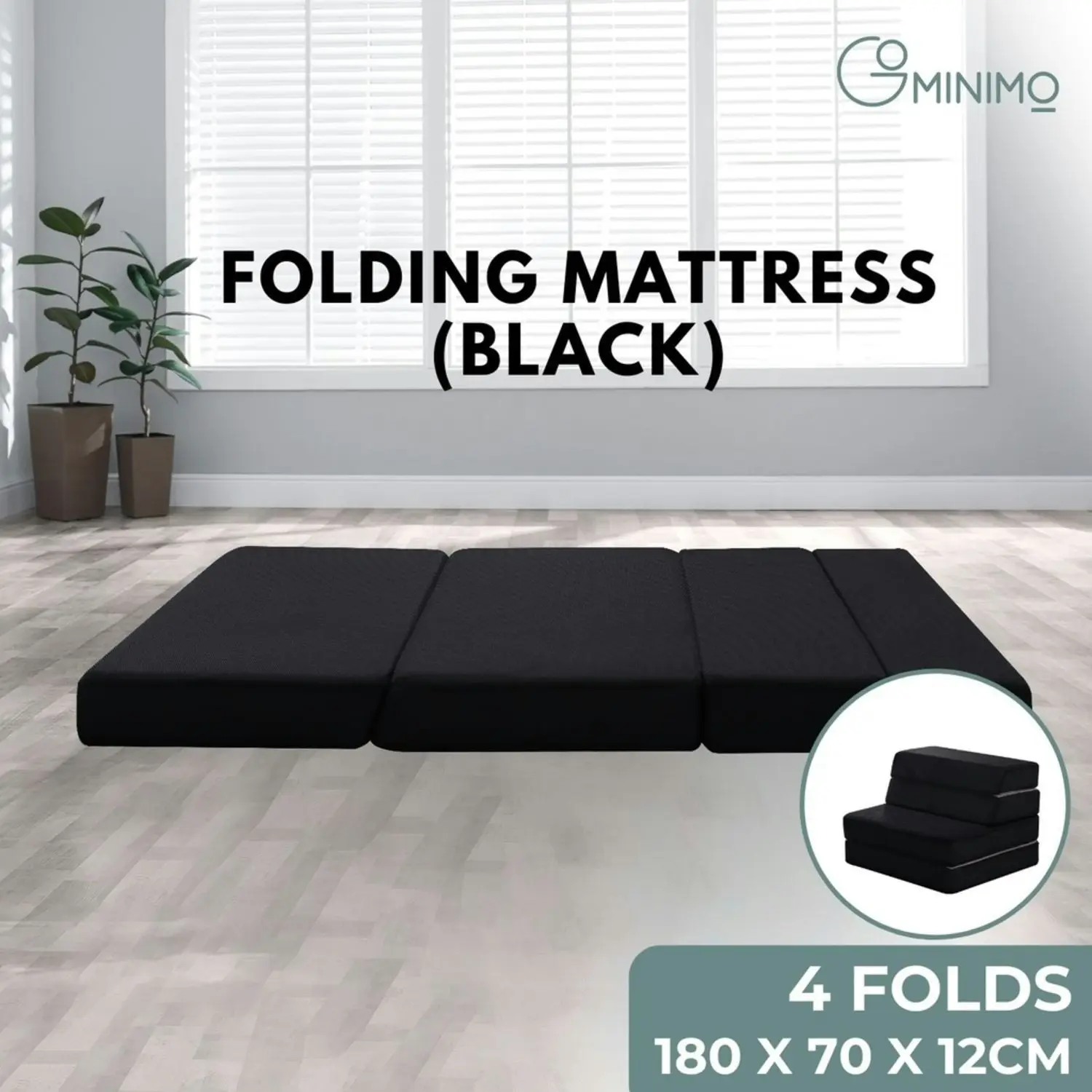 Gominimo Foldable Foam Mattress Single With Mesh Covers Portable Camping Bed