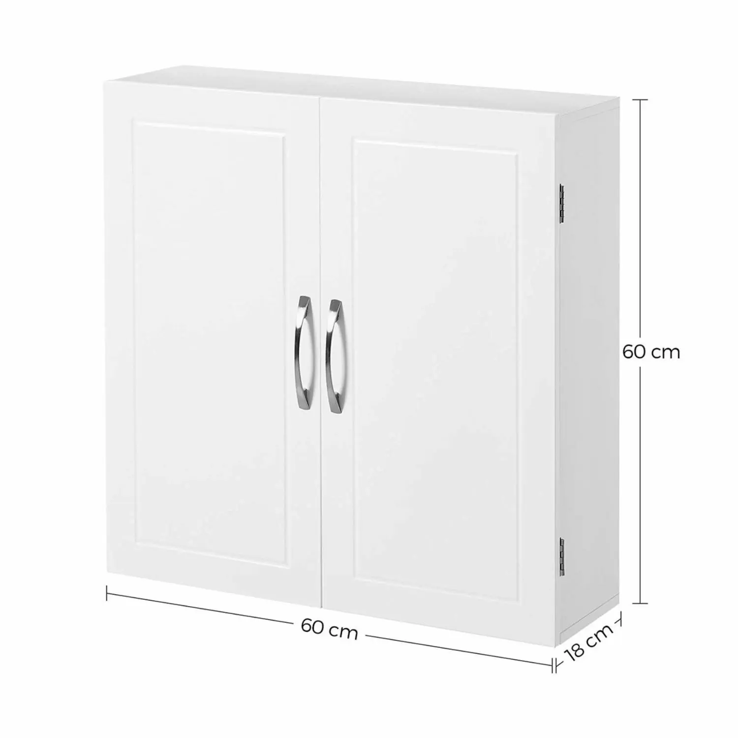 VASAGLE Wall Mounted Cupboard Storage Shelf Bathroom Cabinet - White