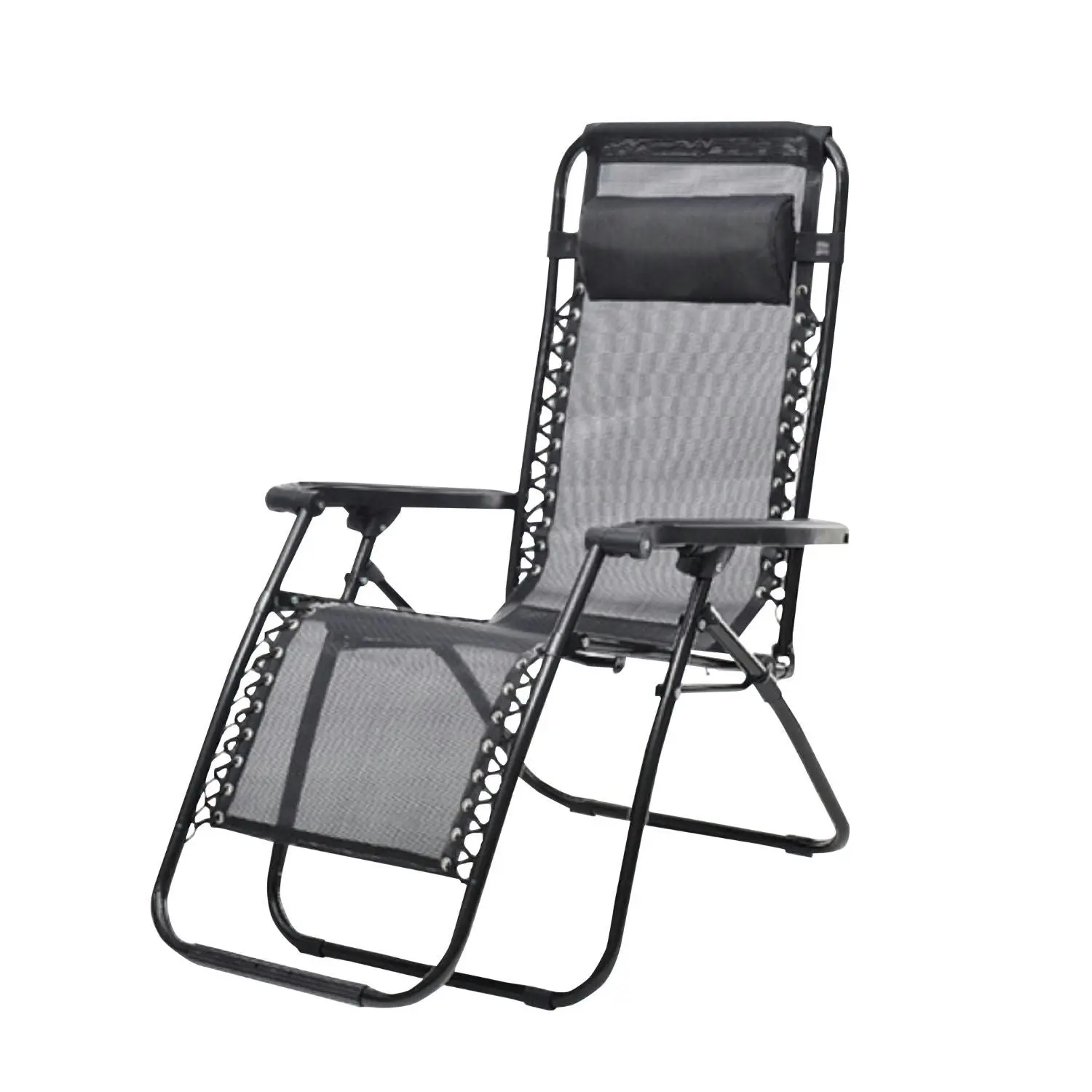 Kiliroo Outdoor Folding Reclining Camping Beach Chair with Breathable Mesh Black