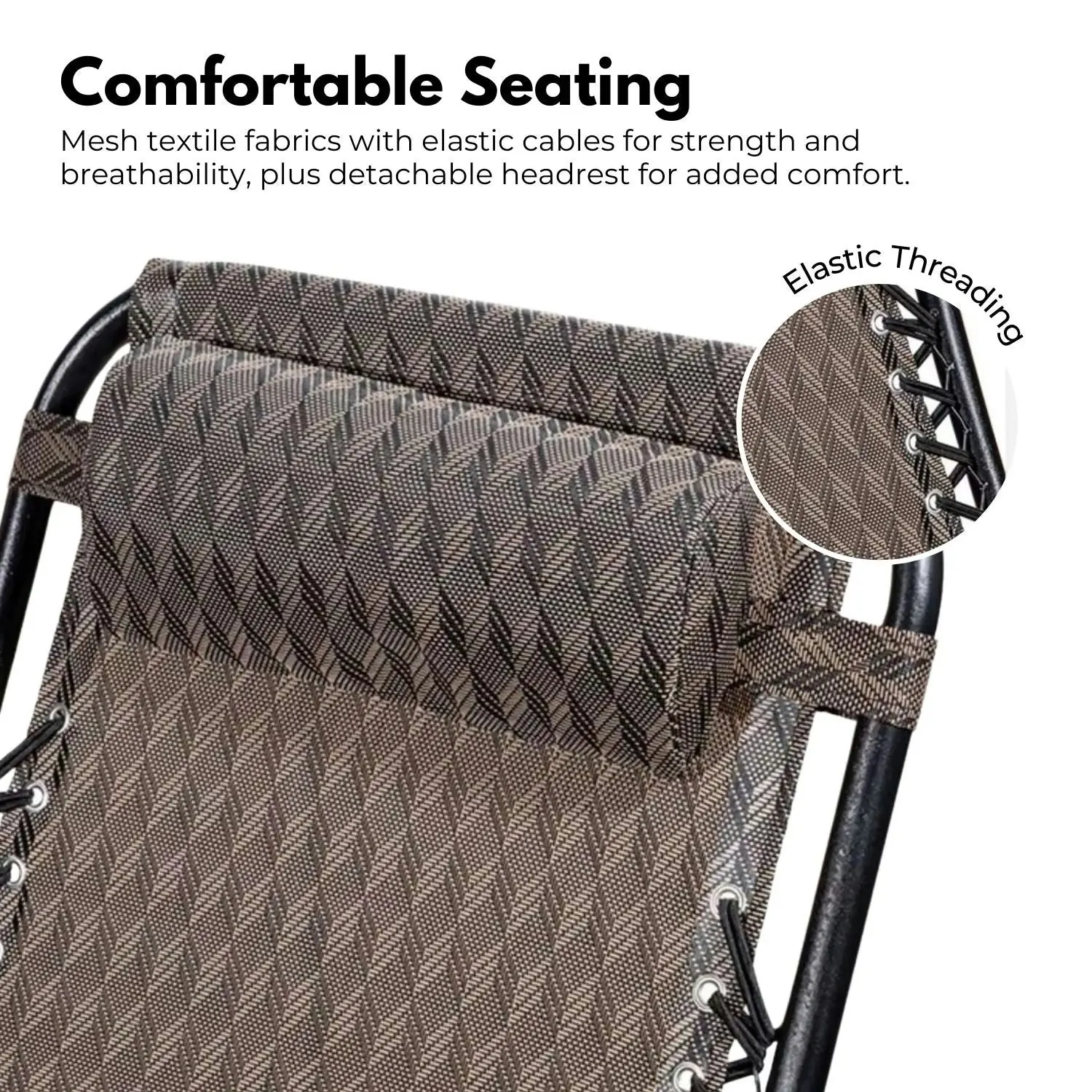 Kiliroo Outdoor Folding Reclining Camping Beach Chair with Breathable Mesh Argyle