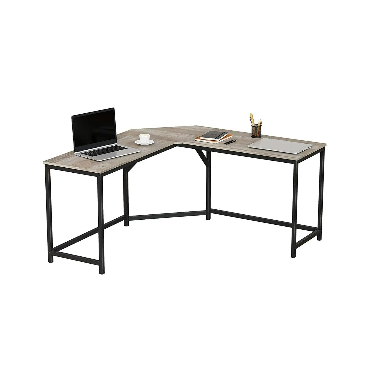 VASAGLE L-Shaped Computer Desk Greige