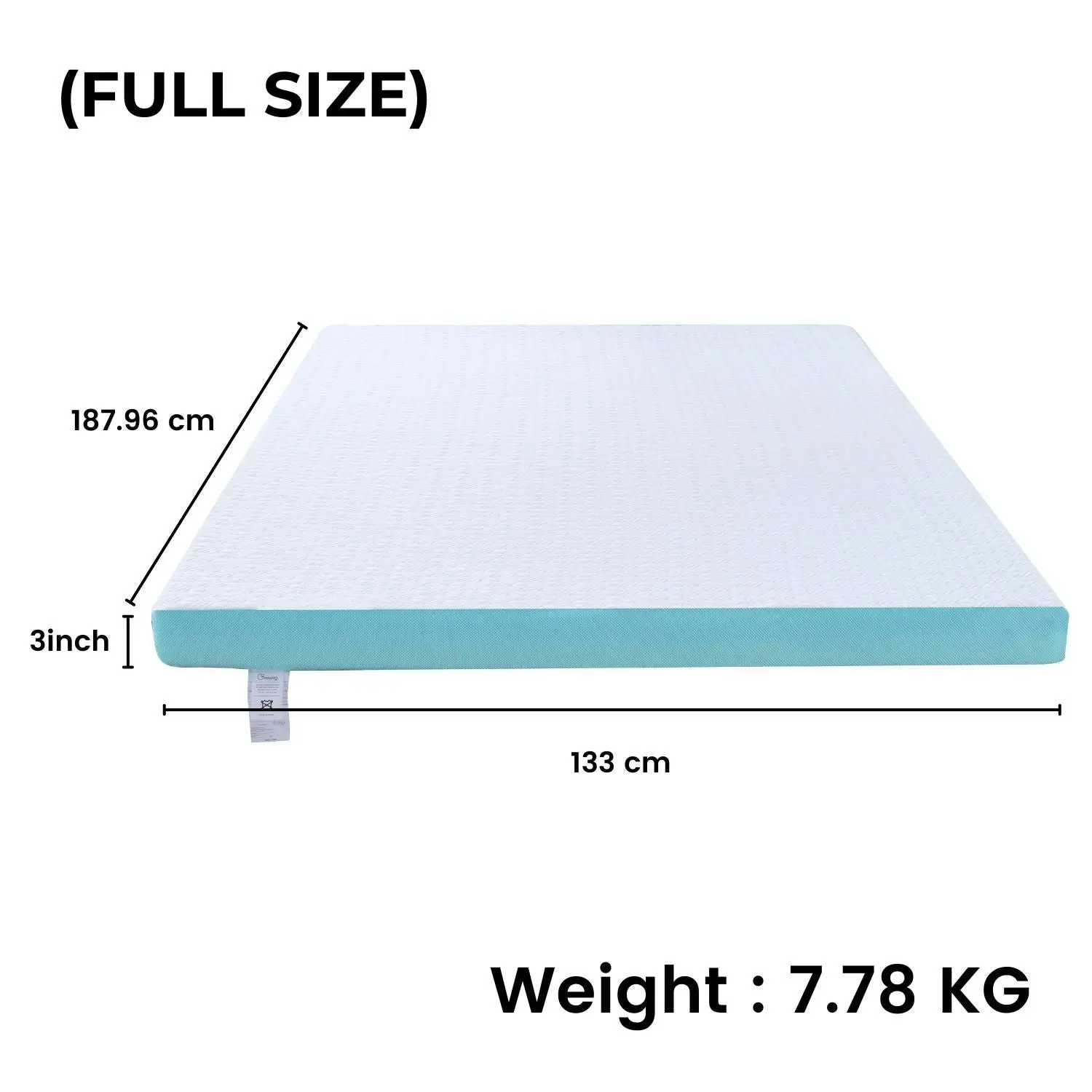 Gominimo Dual Layer Mattress Bed Topper 3-inch Gel Infused Memory Foam Double