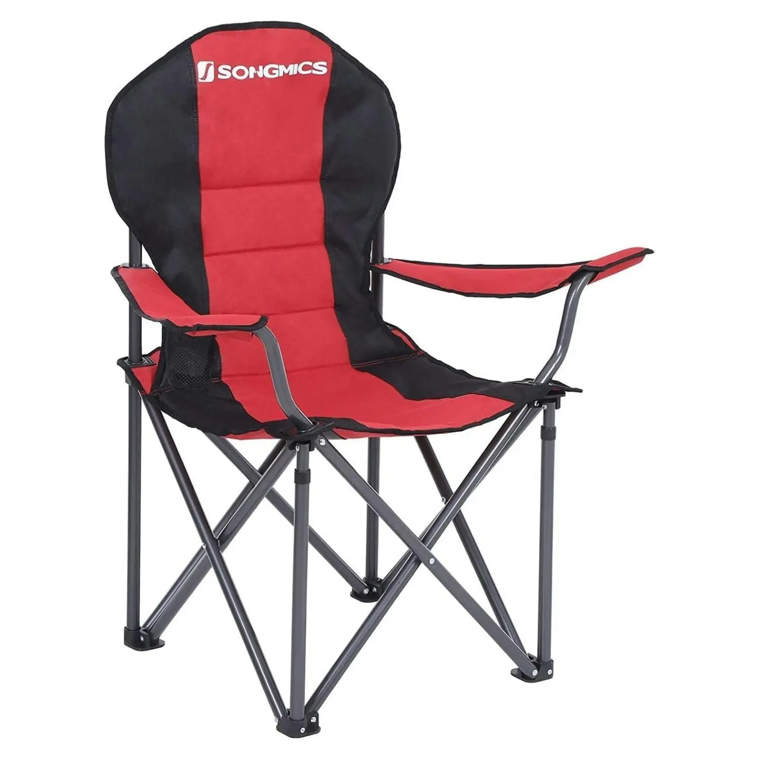 SONGMICS Beach Picnic Outdoor Fishing Portable Chairs Folding Camping Chair - Red