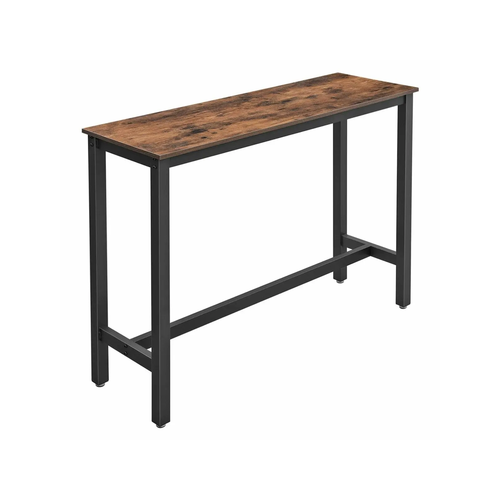 VASAGLE Industrial Kitchen Cafe Tall Desk Rectangular Bar Table - Rustic Brown