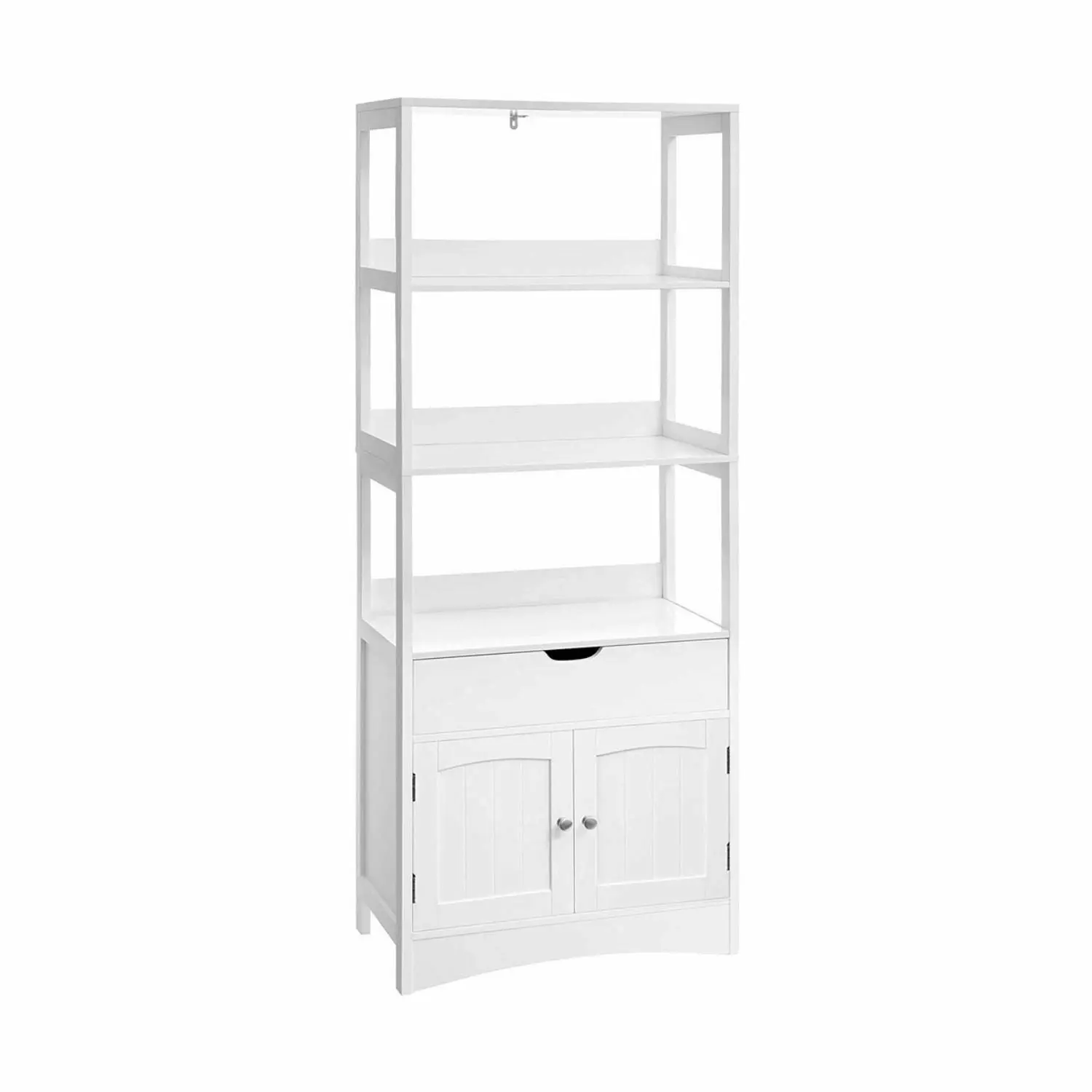 VASAGLE Bathroom Living Room Kitchen Storage Shelves Floor Cabinet - White