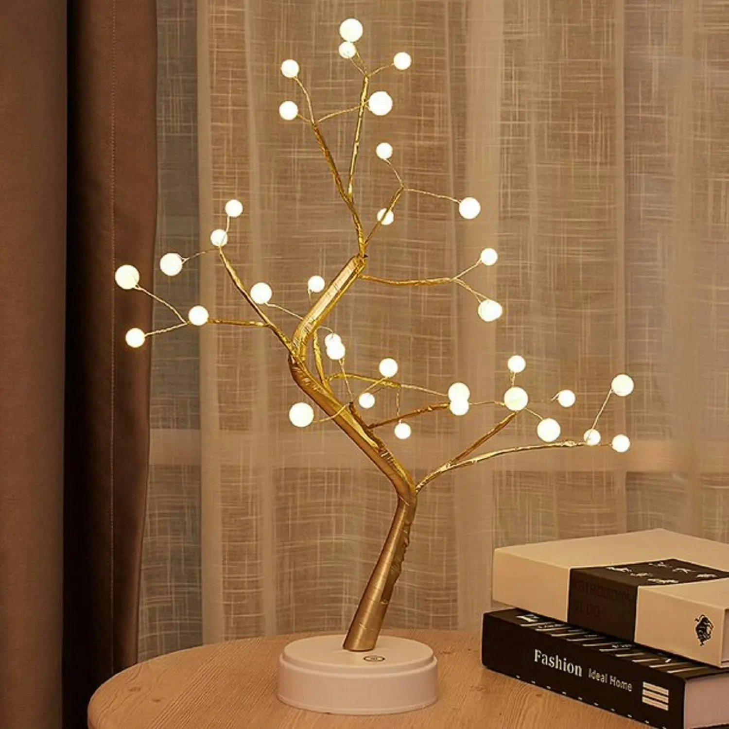 Gominimo Bonsai LED Lighted Tree Table Desk Lamp for Home Decor Warm White Light