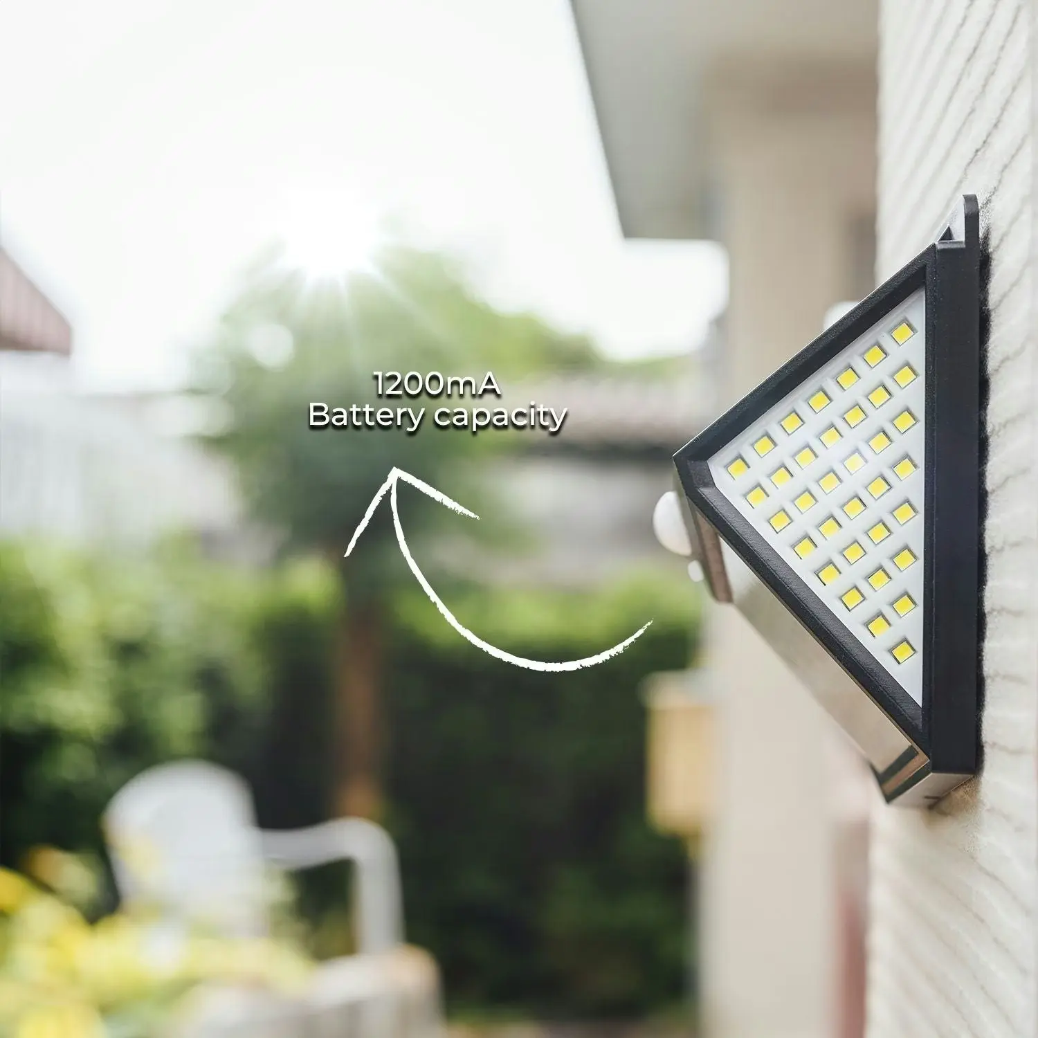 6pcs Noveden 3 Light Mode Weather Resistant Advanced Sensor Technology Flood Outdoor Solar LED Lights