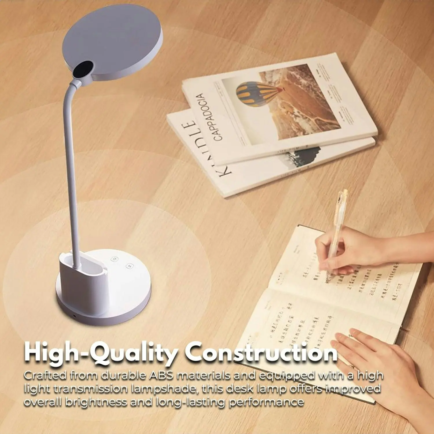 Gominimo LED Desk Lamp Bedside Study Reading Table Light Dimmable 3 Brightness