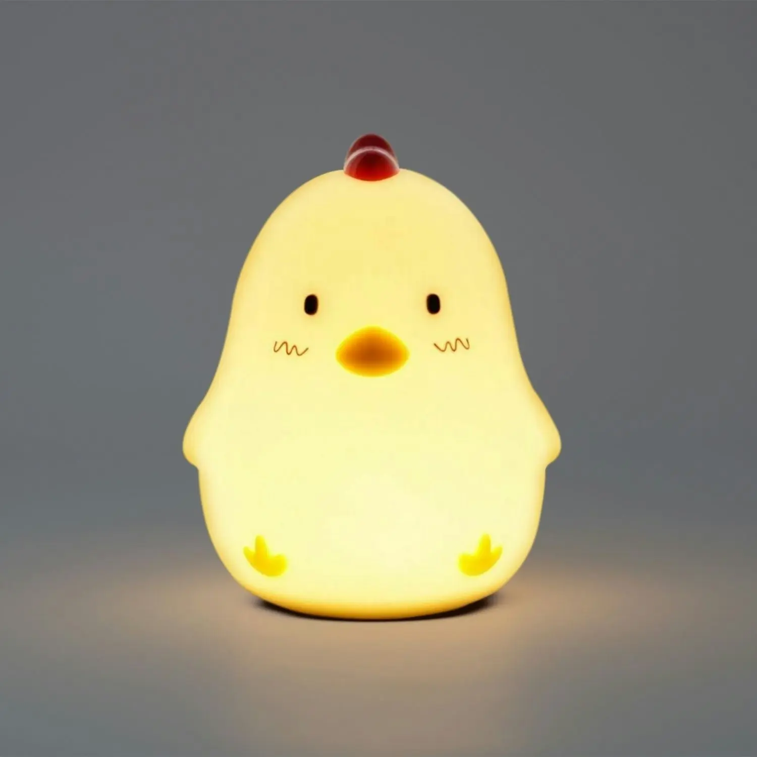 Muid Sleepy Chicken Silicone Rechargeable LED Night Lamp Function Only White