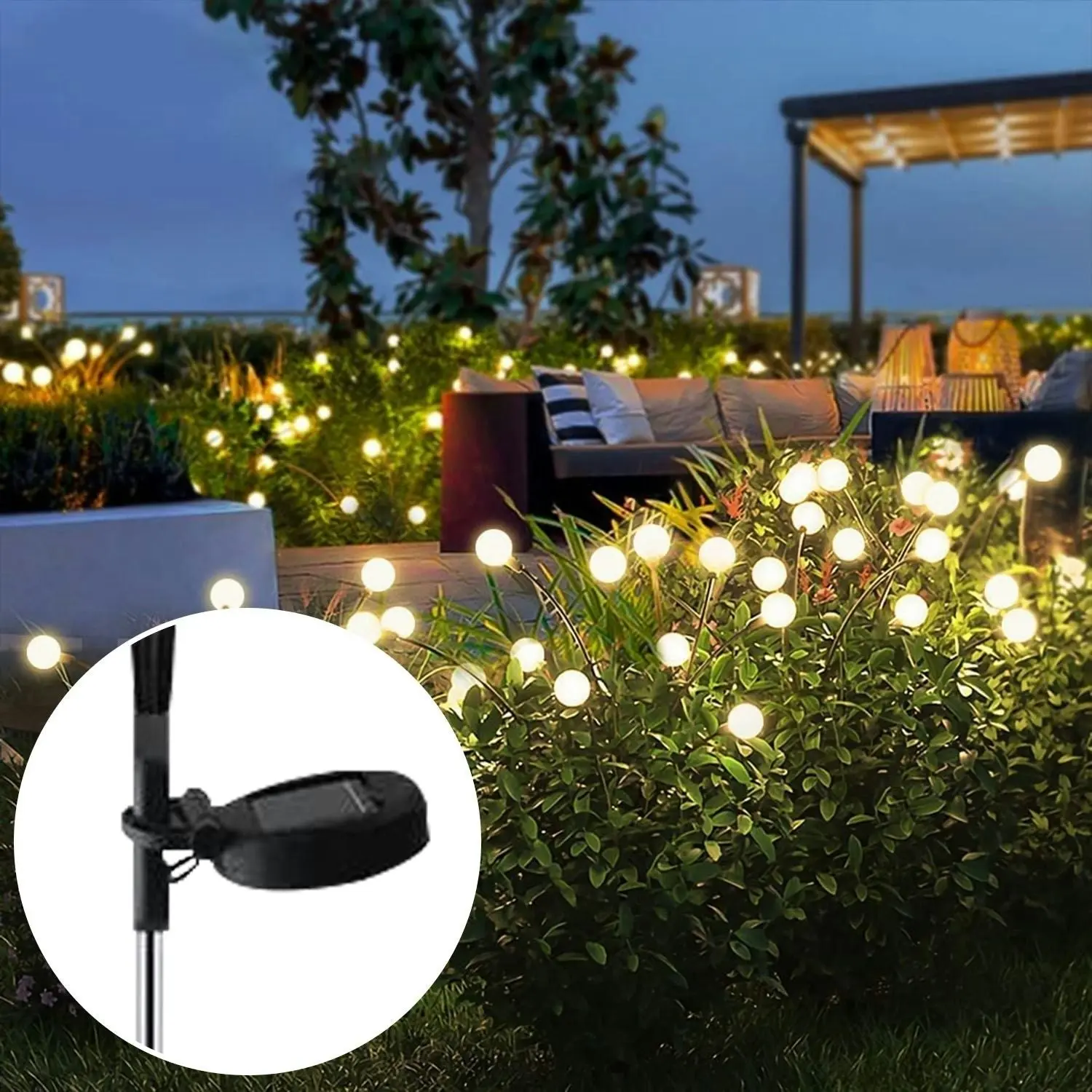 Noveden 3 Pieces Waterproof Solar Powered LED Light Rechargeable (Warm)