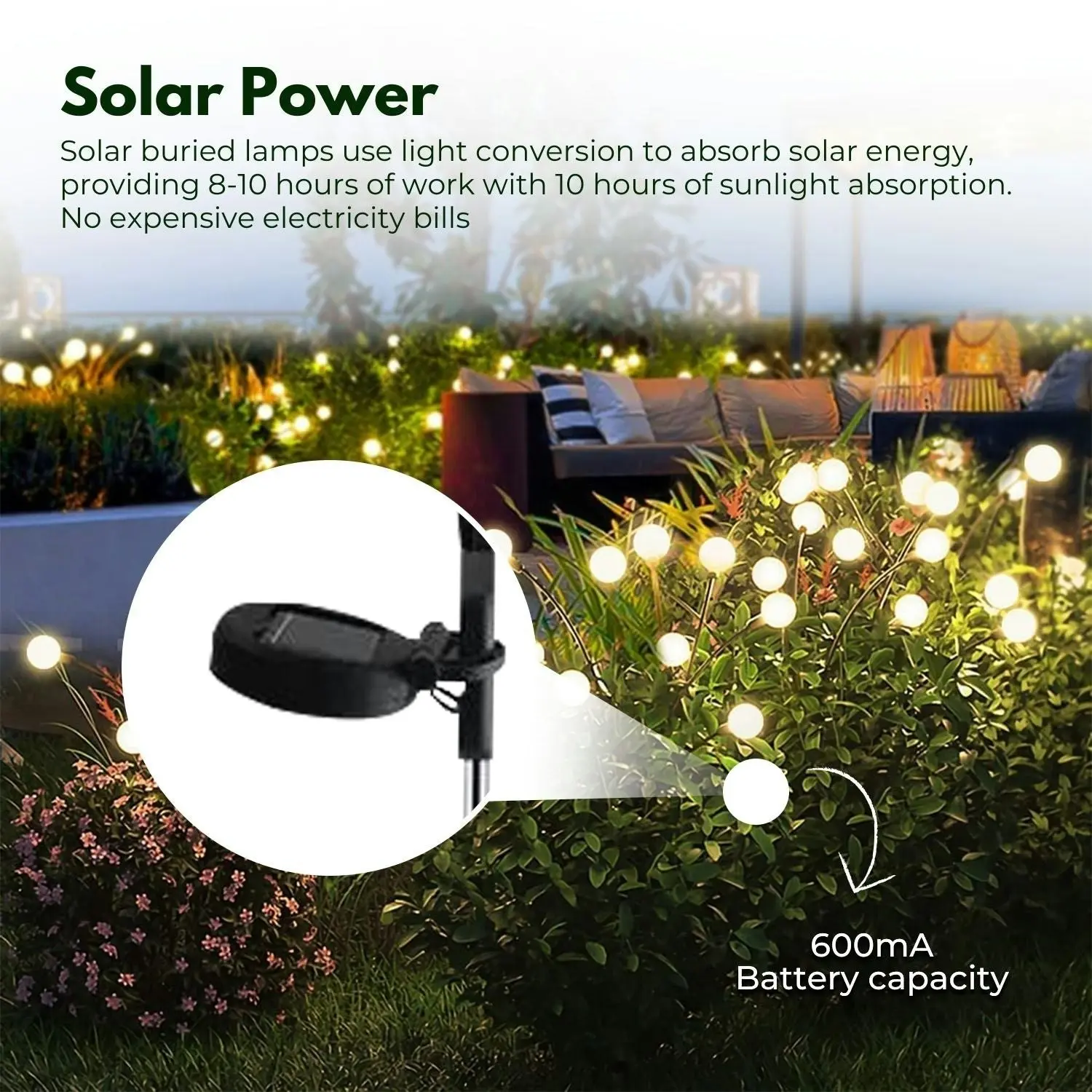 Noveden 3 Pieces Waterproof Solar Powered LED Light Rechargeable (Warm)