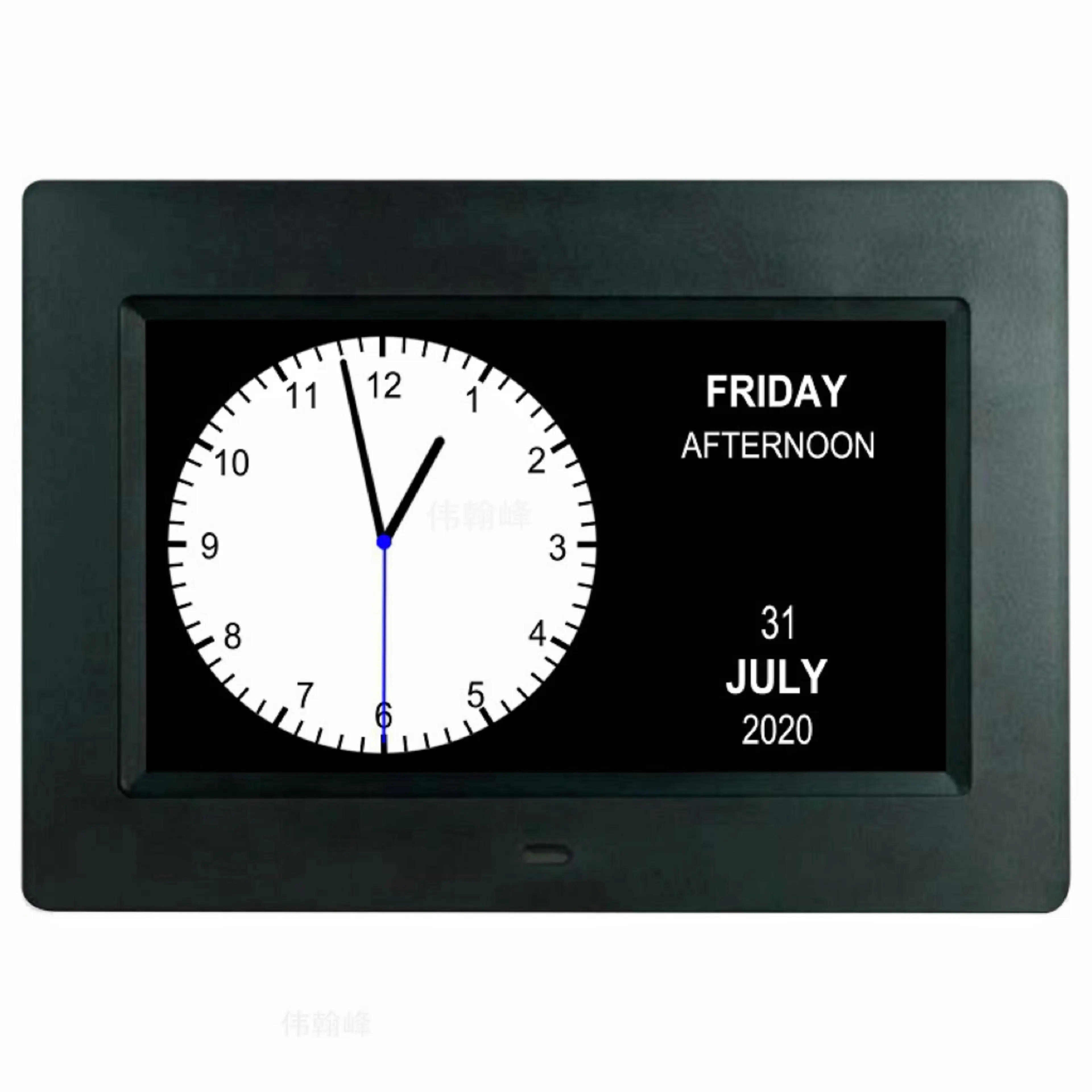 Gominimo Day Date Calendar Dementia Digital Alarm Clock Large LCD Screen (Black)