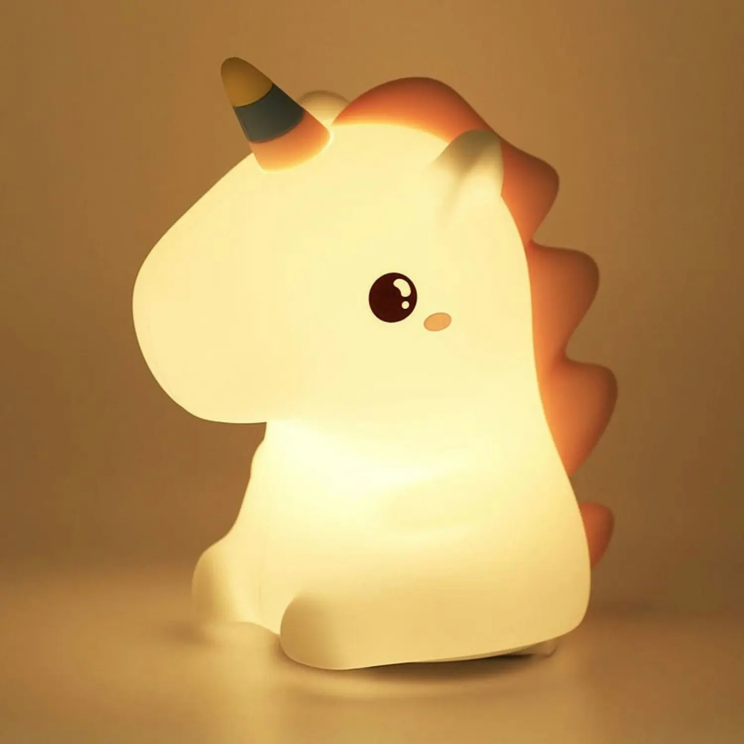 Gominimo Rechargeable Unicorn Shaped Touch Light Kids Bedside Animal Night Lamp