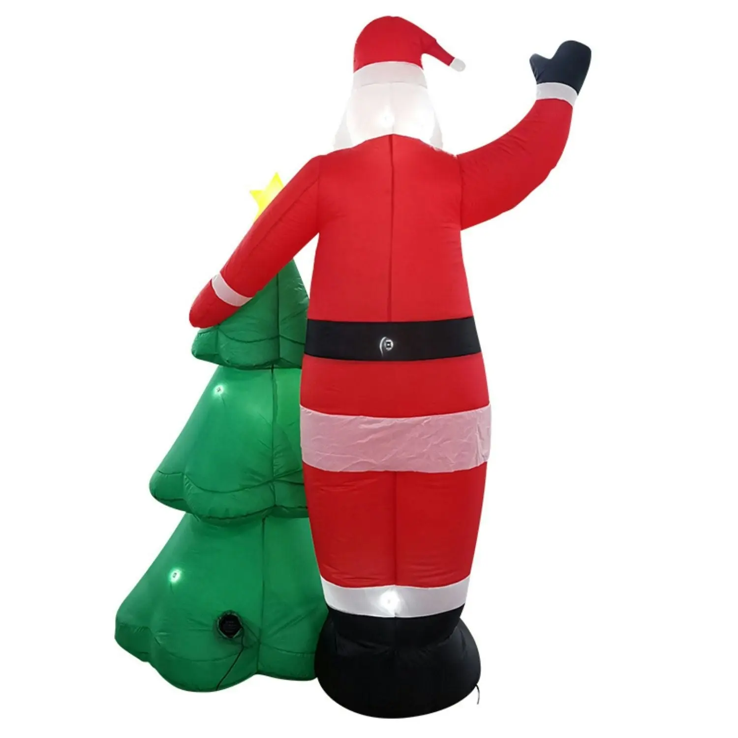 Festiss Christmas Inflatables Decoration with Built-In Led Light and Blower 2.5m Santa & Christmas Tree