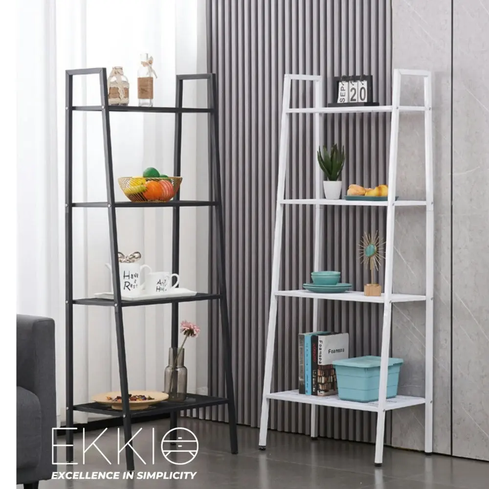 Ekkio 4 Tier Ladder Shelf (Black)